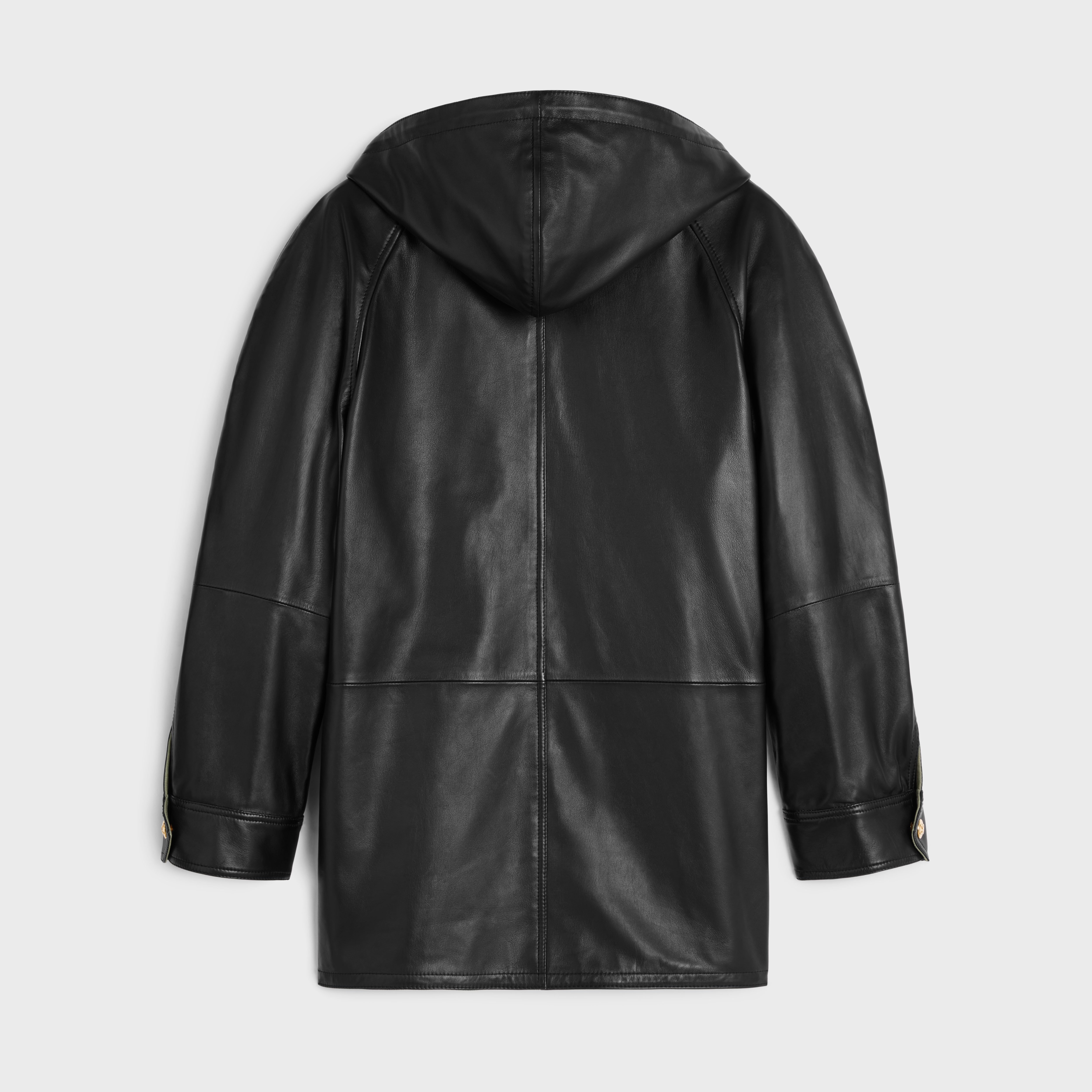 oversized parka in plongé lambskin - 2