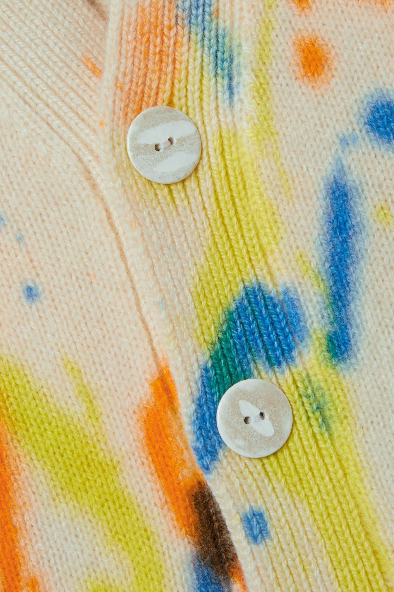 Tie-dyed cashmere cardigan - 4