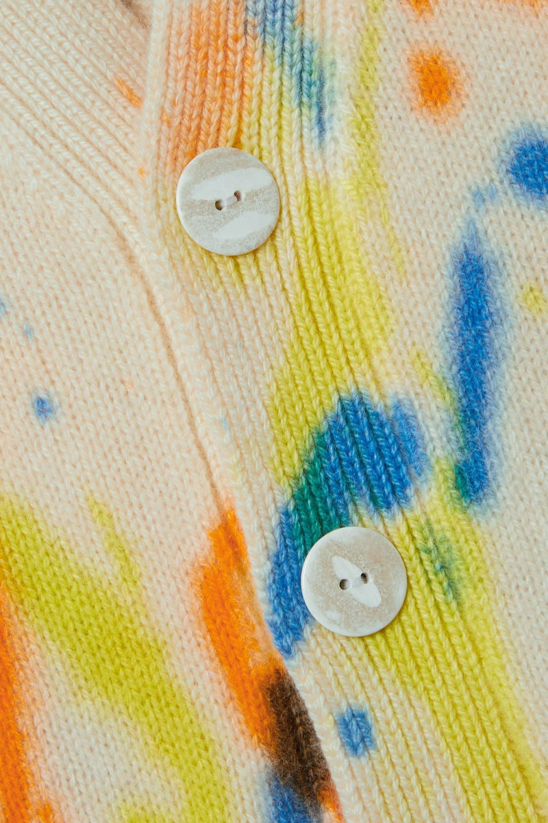 Tie-dyed cashmere cardigan 4