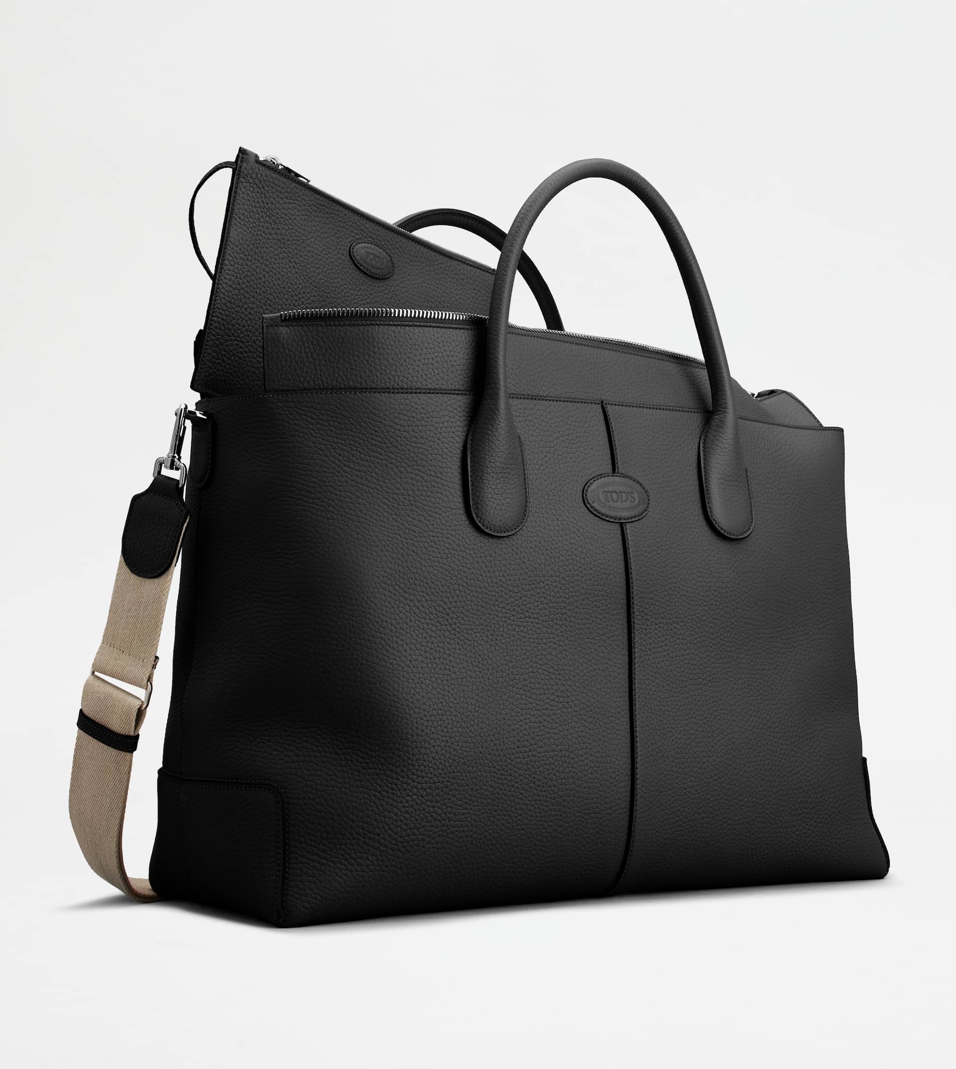 TOD'S DI BAG IN LEATHER LARGE - BLACK - 3