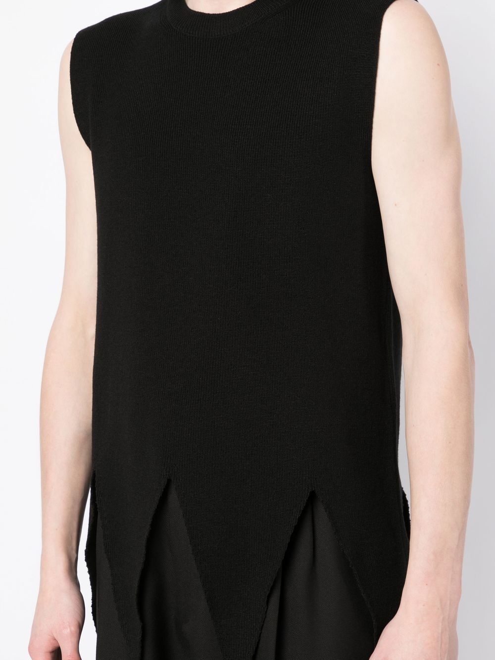 asymmetric-hem knitted top - 5