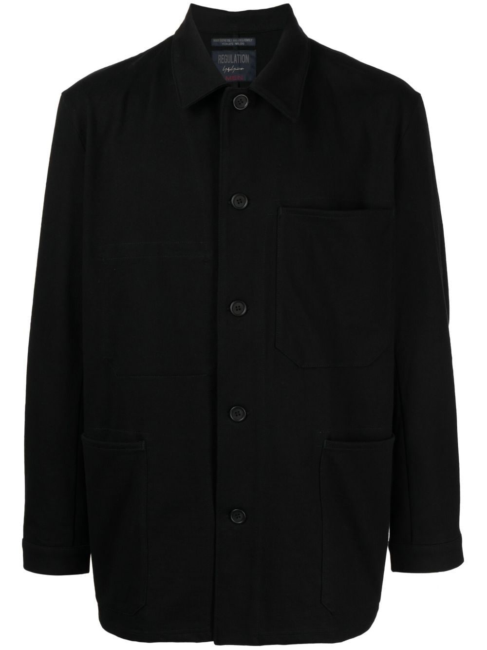 chest-pocket long-sleeve shirt - 1