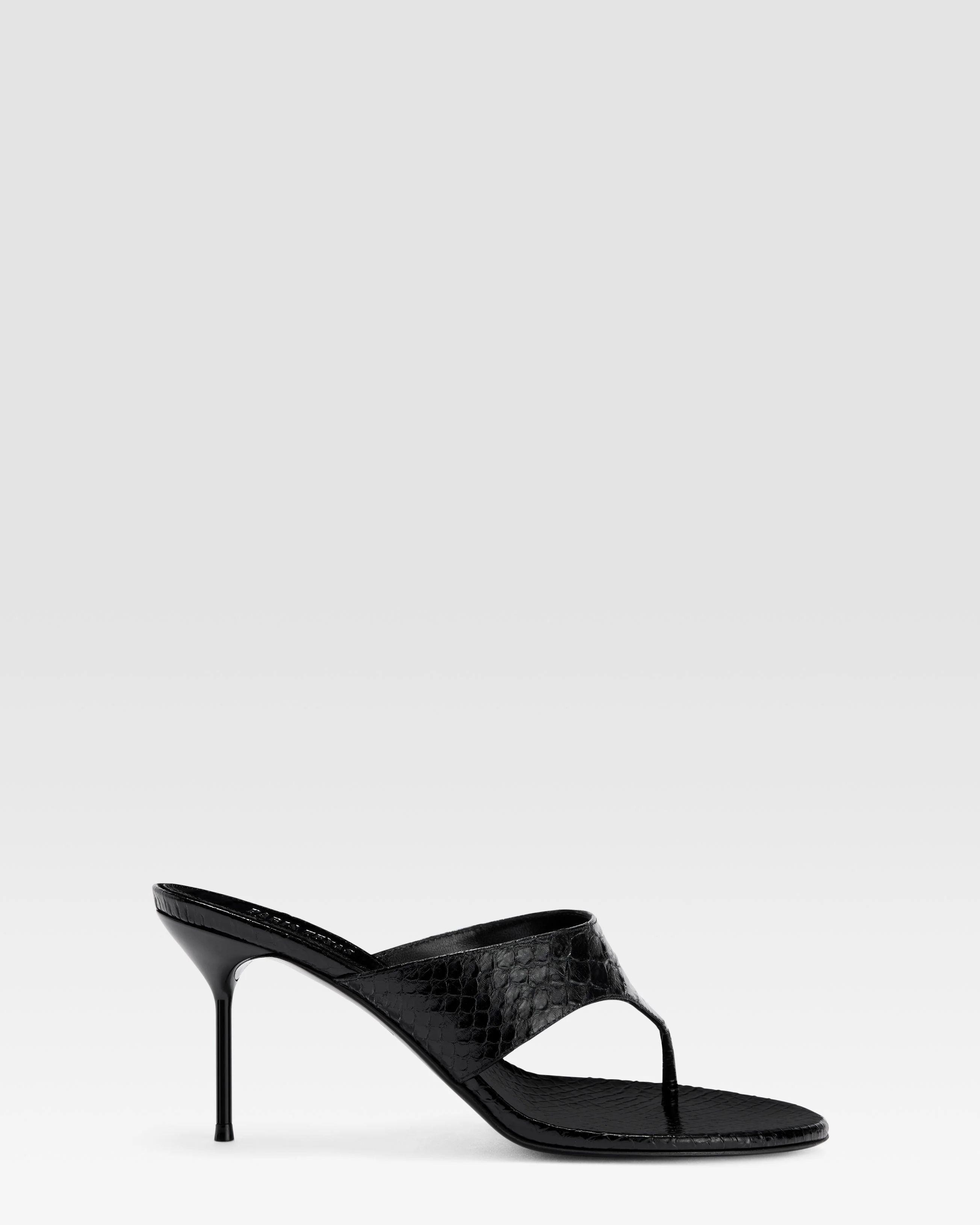 Python-print LEATHER MULE - 1