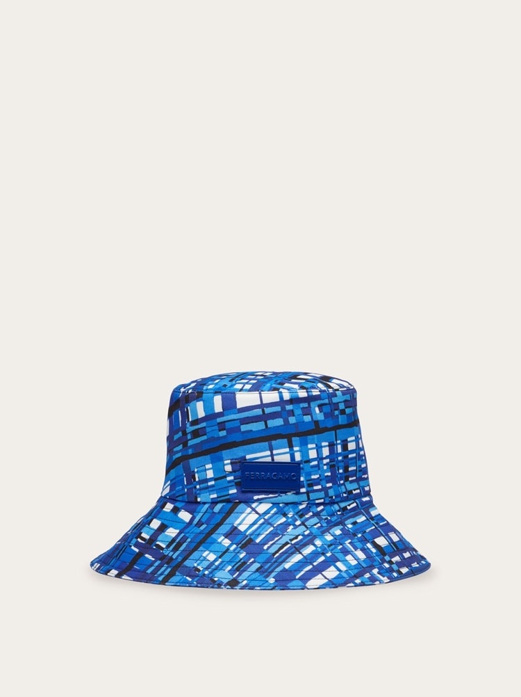 CHECK PRINT BUCKET HAT - 1