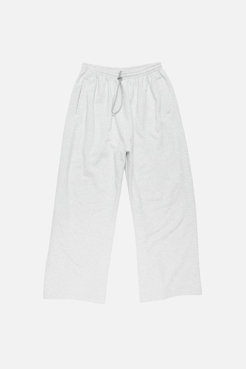 Fleece logo sweatpants - Pale Grey Melange - 1