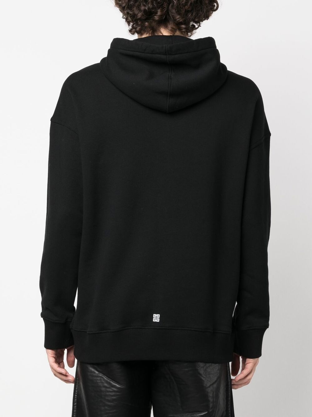 logo-print drawstring hoodie - 4