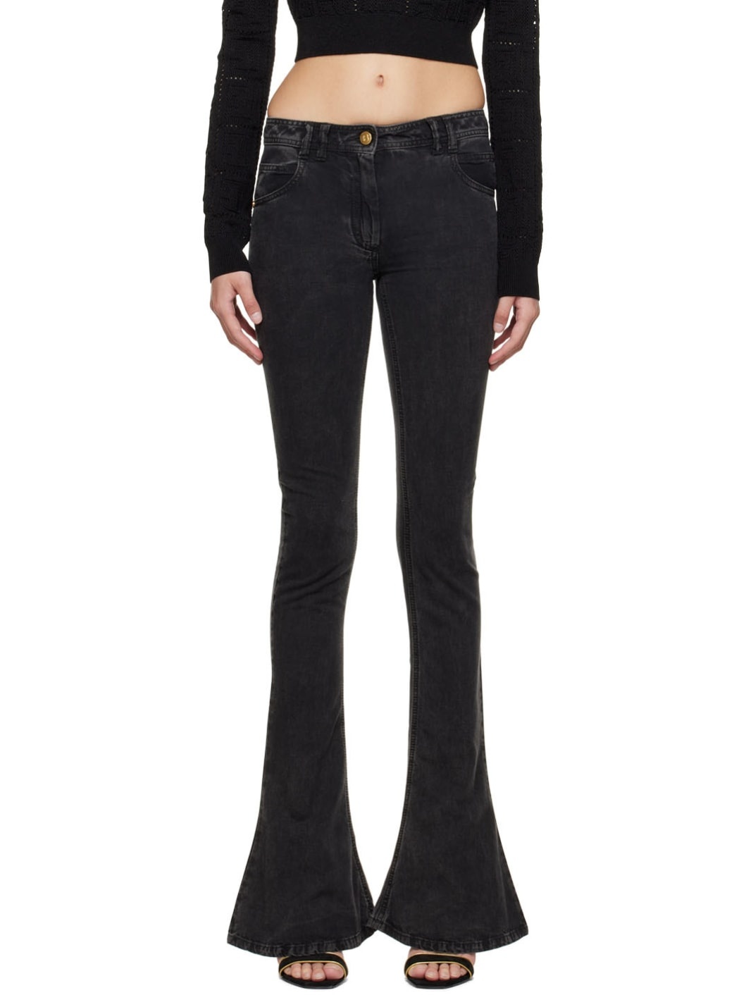 Black Bootcut Jeans - 1