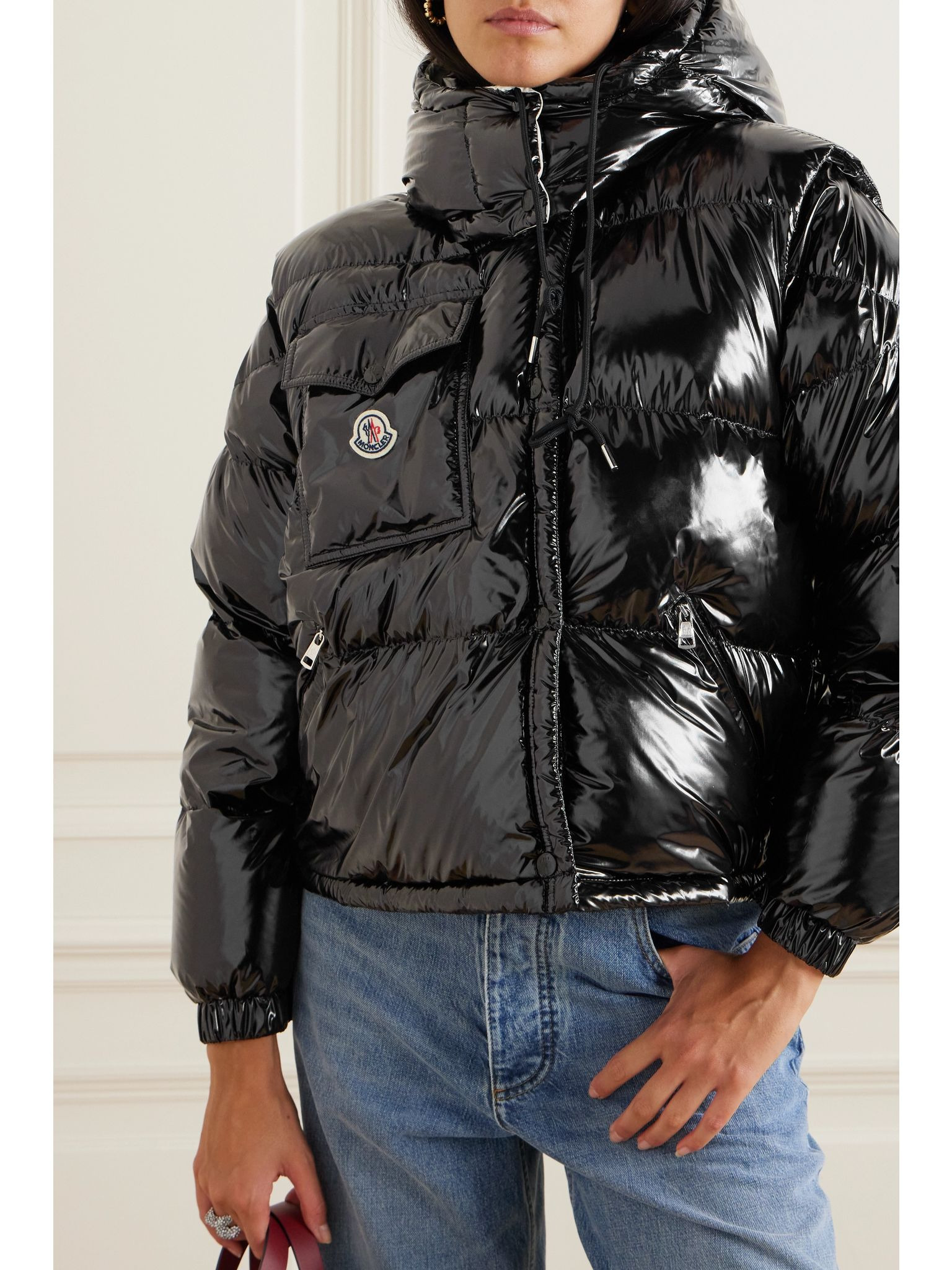 Karakorum convertible hooded quilted glossed-ripstop down jacket Black - 3