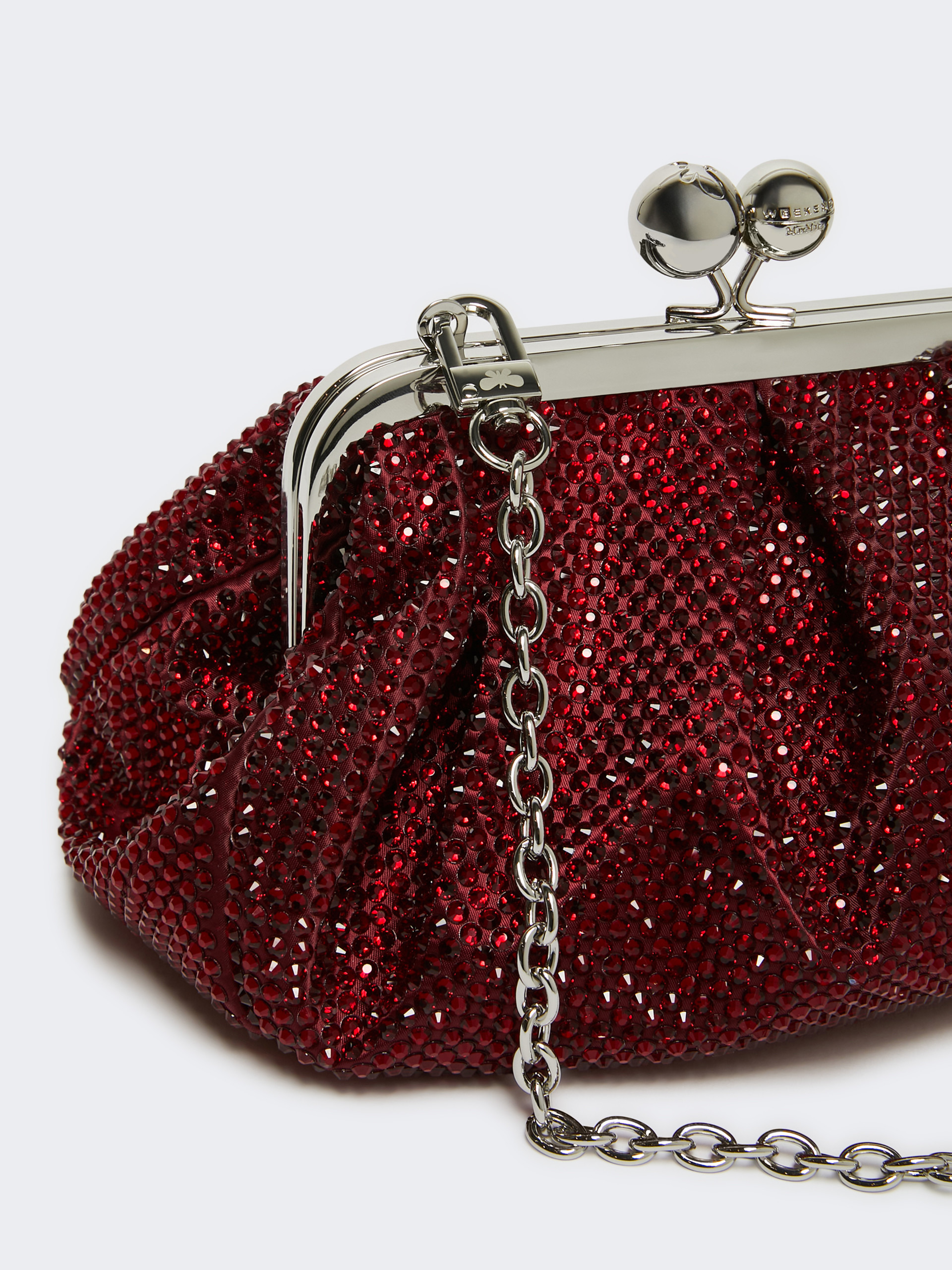 EMY Small Pasticcino Bag in satin with rhinestones - 4