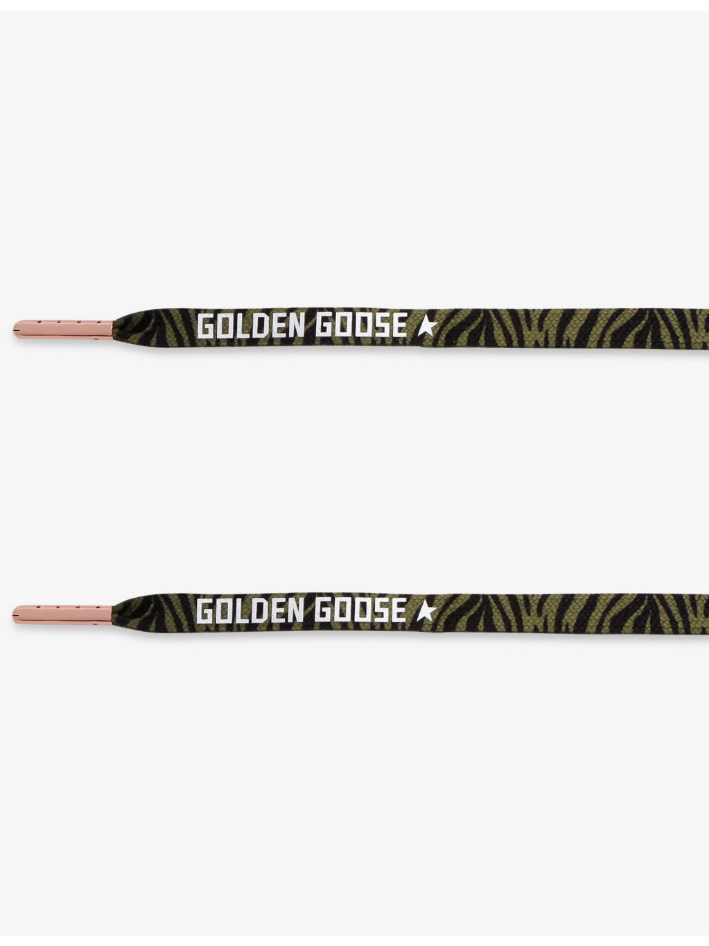 Branded Zebra-Print Woven Laces - 2
