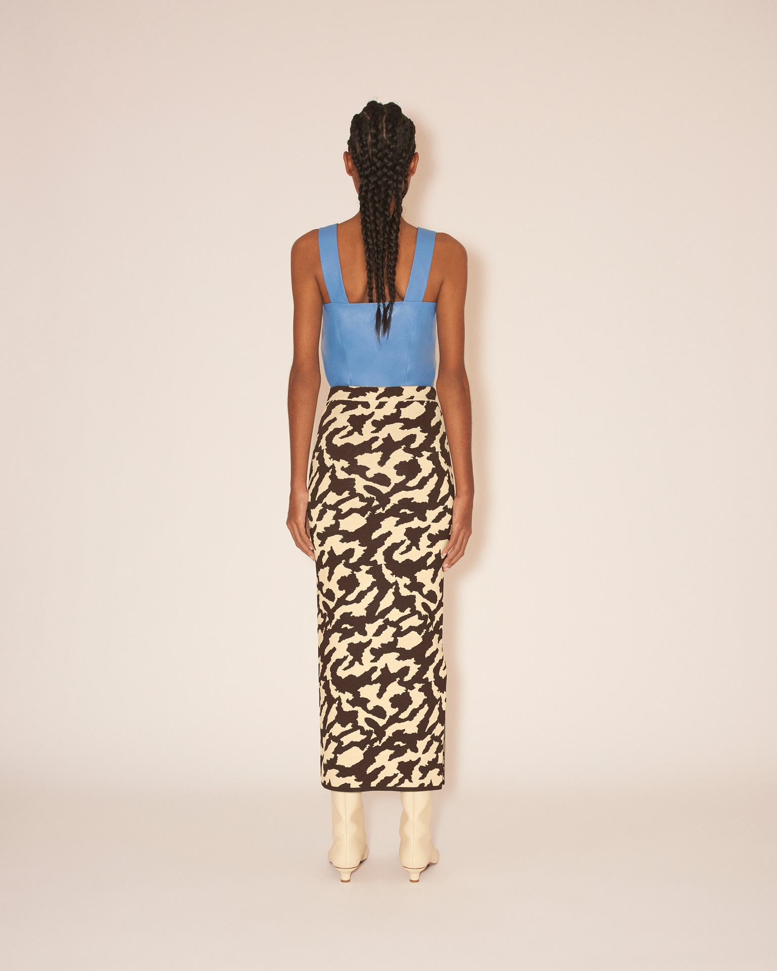 JENNY - Midi tube skirt - Brown/Wax - 5