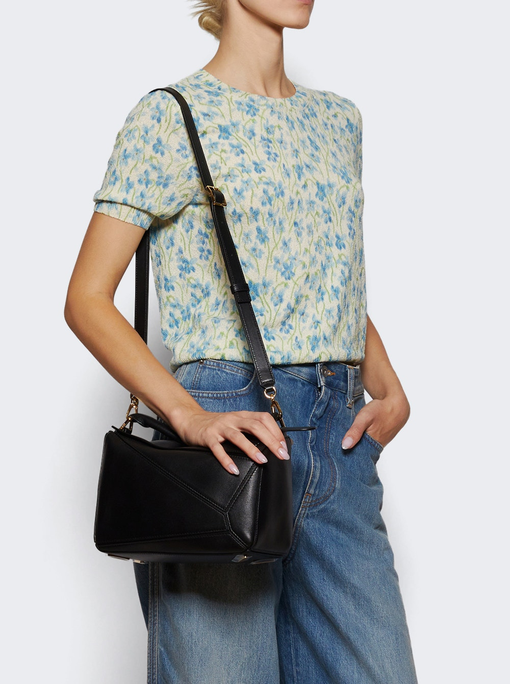 Small Featherlight Puzzle Bag Black Nappa Lambskin - 2