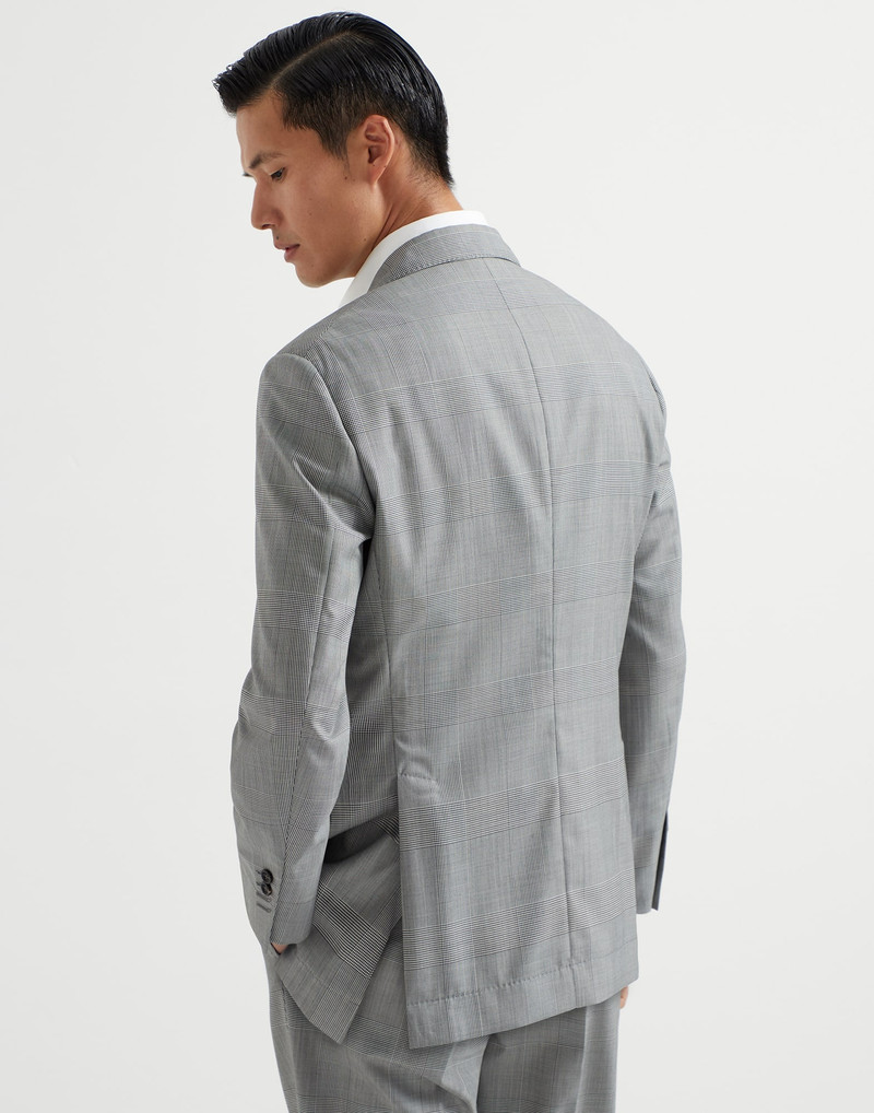 Brunello Cucinelli Super 150s virgin wool Prince of Wales jacket outlook