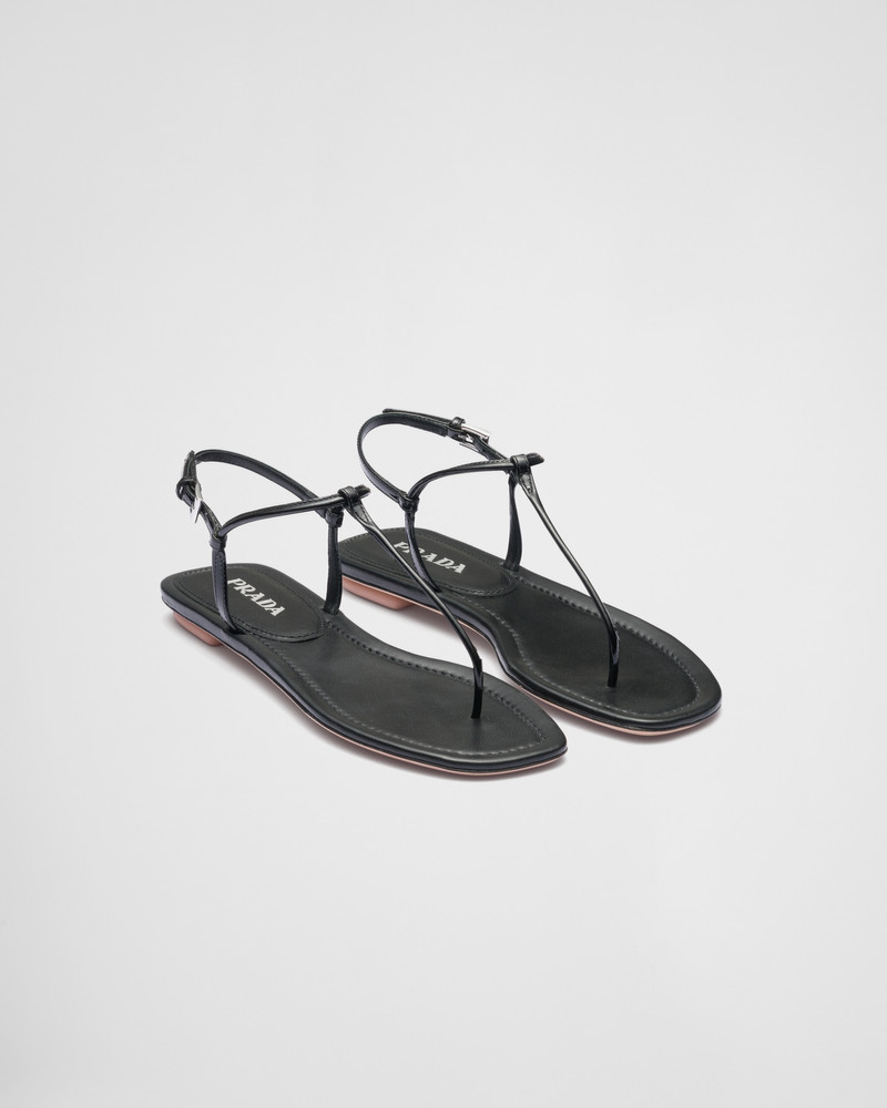 Patent leather thong sandals 1