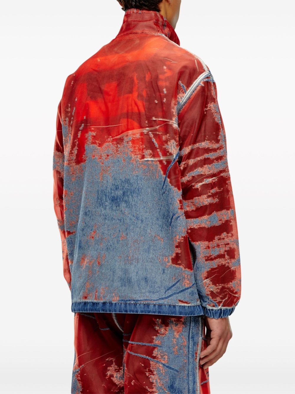 D-Krap devorÃ©-denim jacket - 4
