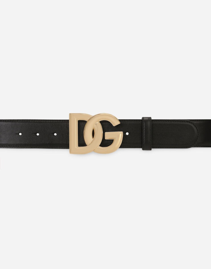 Calfskin belt with DG logo - 3