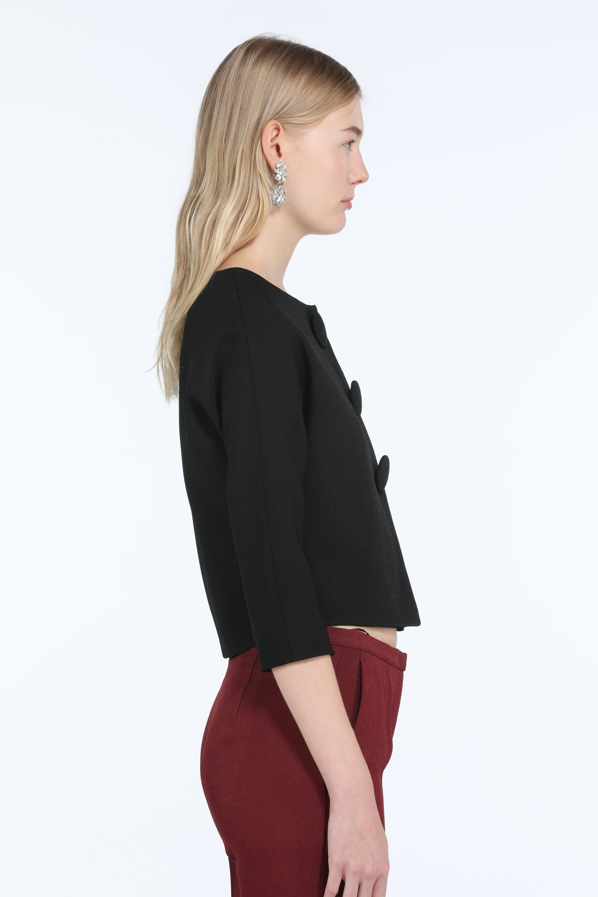 SINGLE-BREASTED CROPPED BLAZER - 3