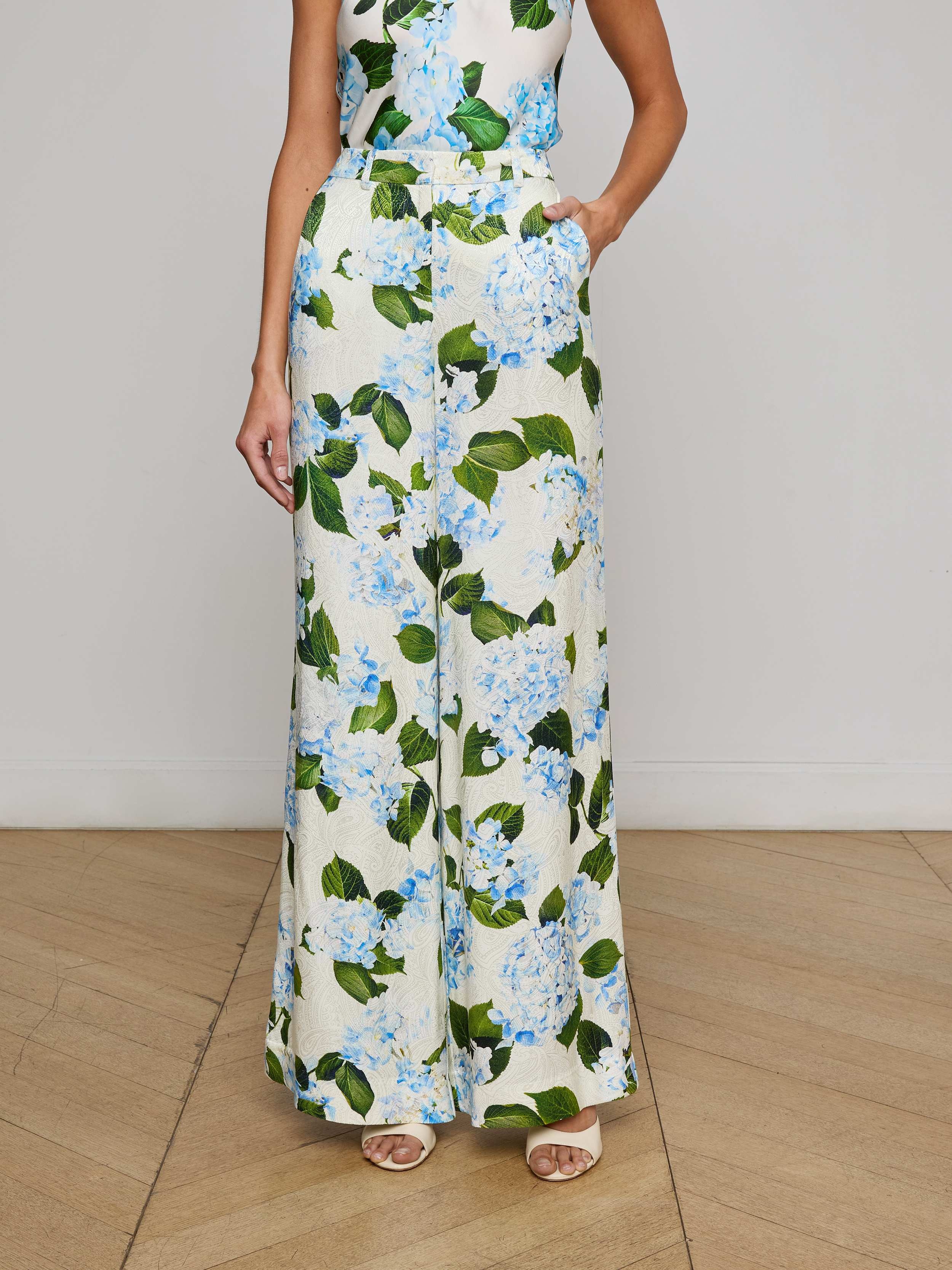 Pilar Satin Wide-Leg Pant - 3