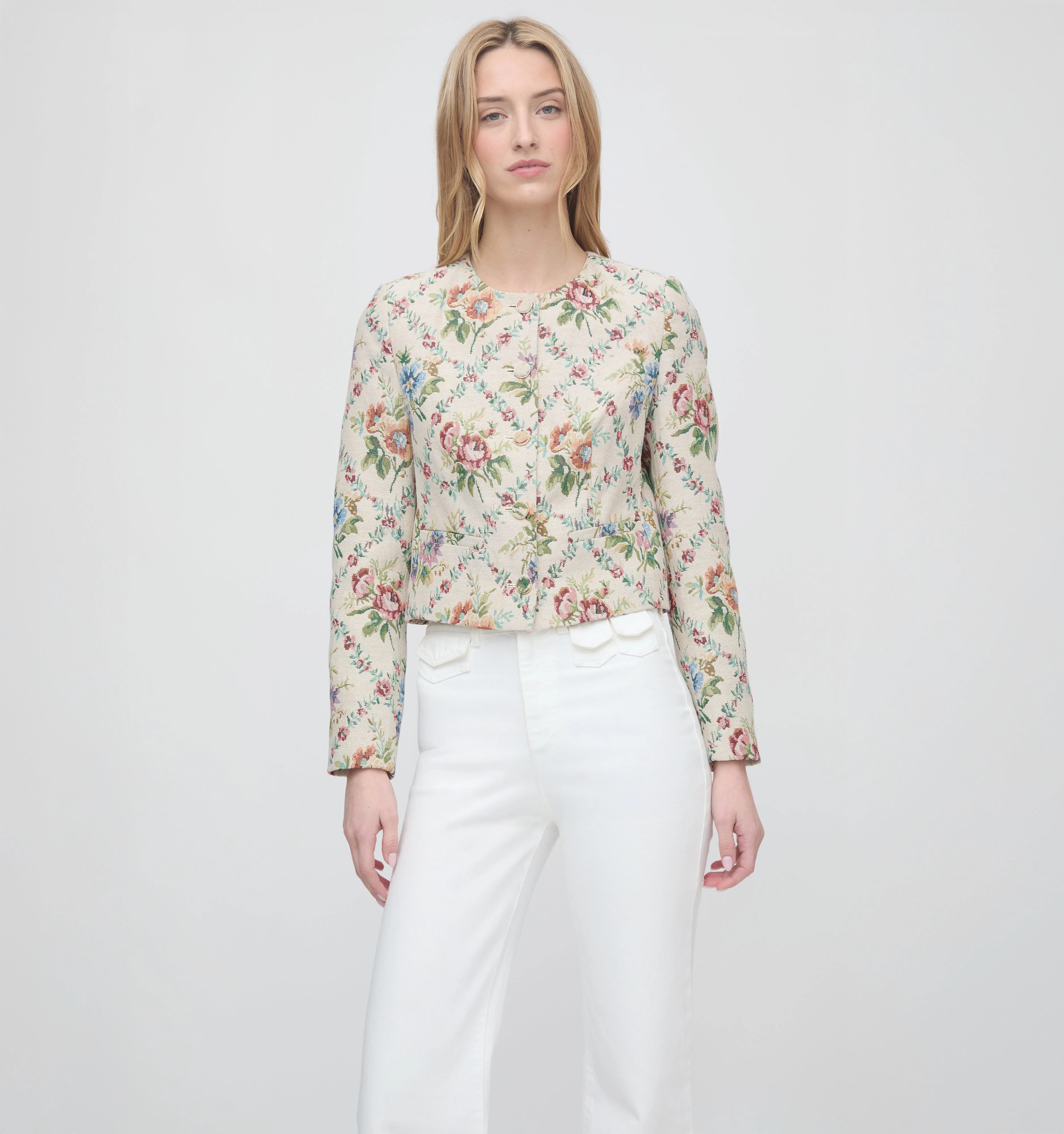 The Virginia Jacket - Tapestry Trellis Brocade - 1