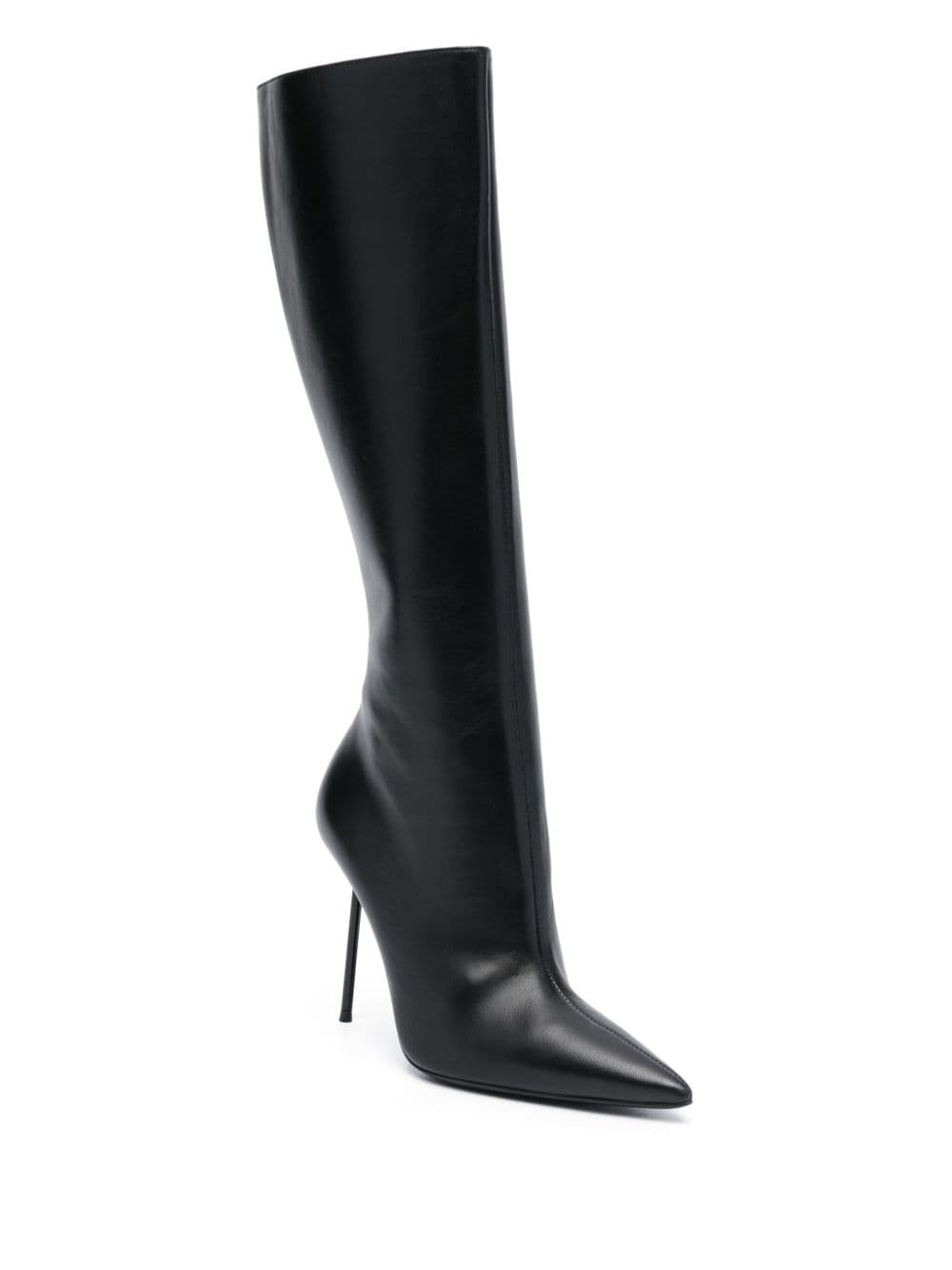 110mm leather stiletto boots - 2