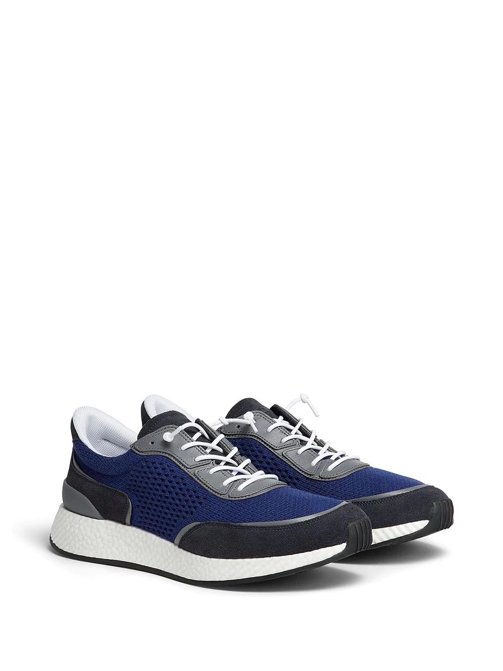 panelled low-top sneakers - 2