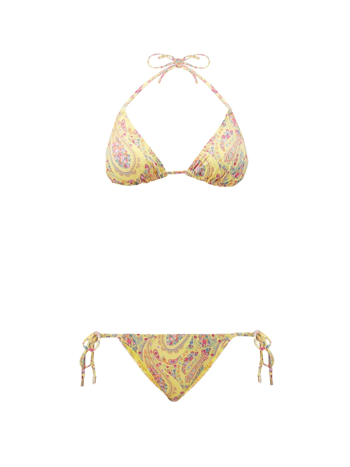 Comtois paisley-print jersey string bikini - 1