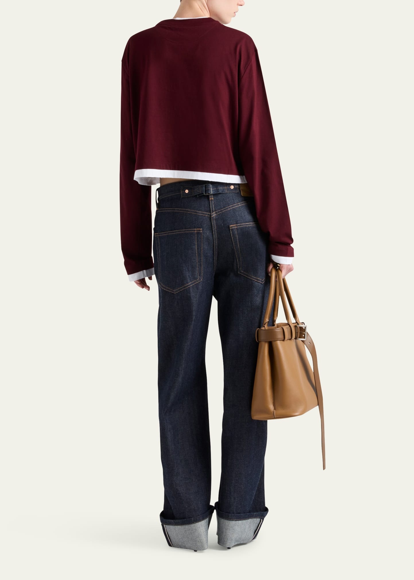 Oversized Long-sleeve Jersey T-shirt - 3