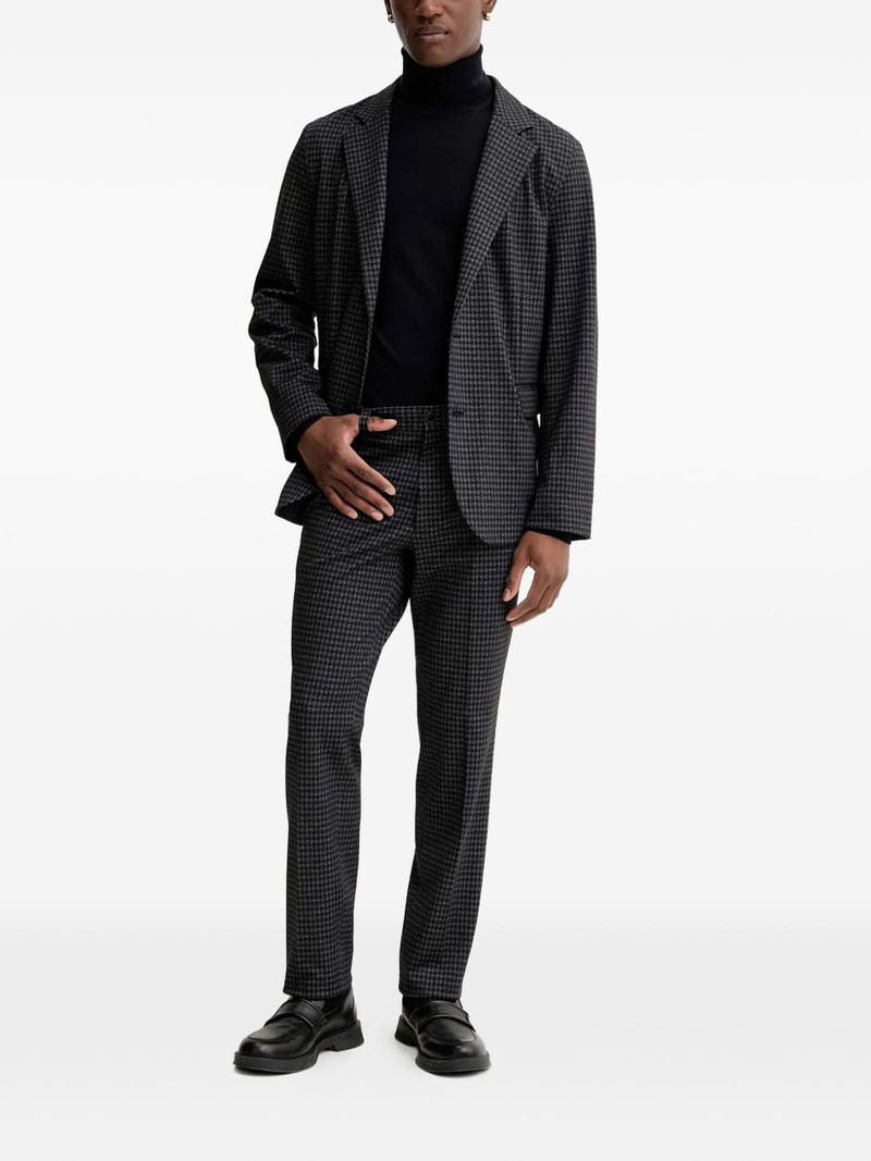 HUGO houndstooth-pattern single-breasted suit outlook