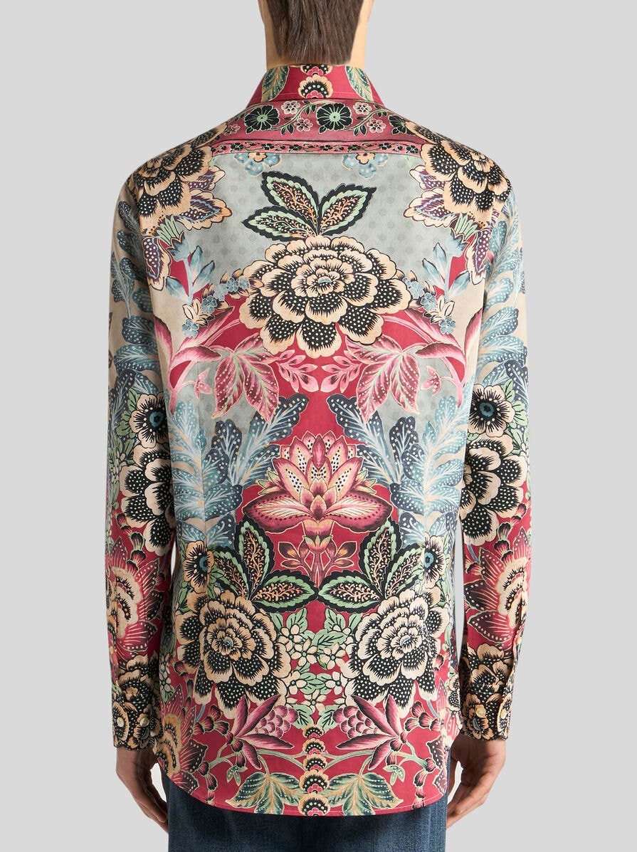 COTTON SHIRT WITH PLACED PRINT - 4