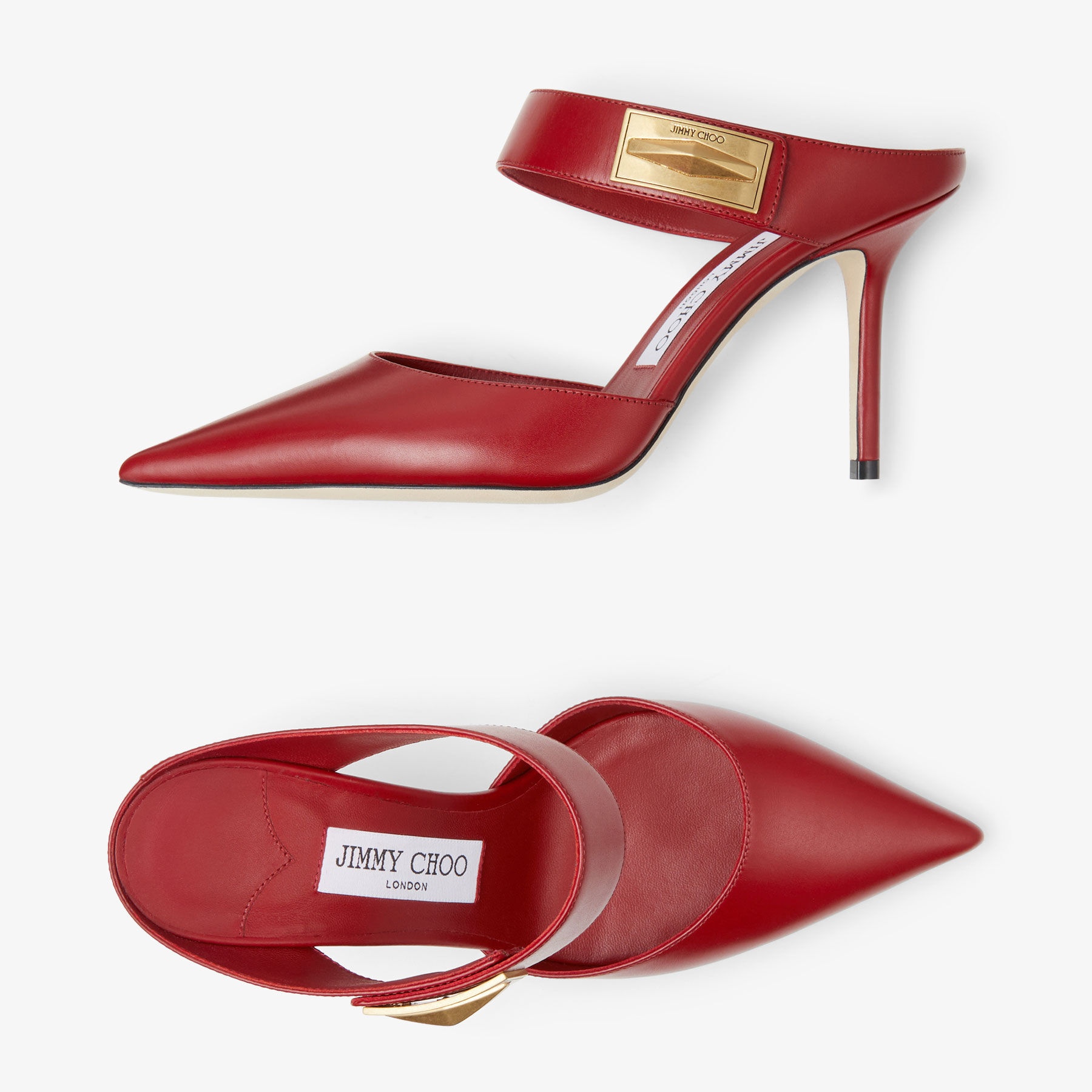 Nell Mule 85
Cranberry Calf Leather Mules - 4