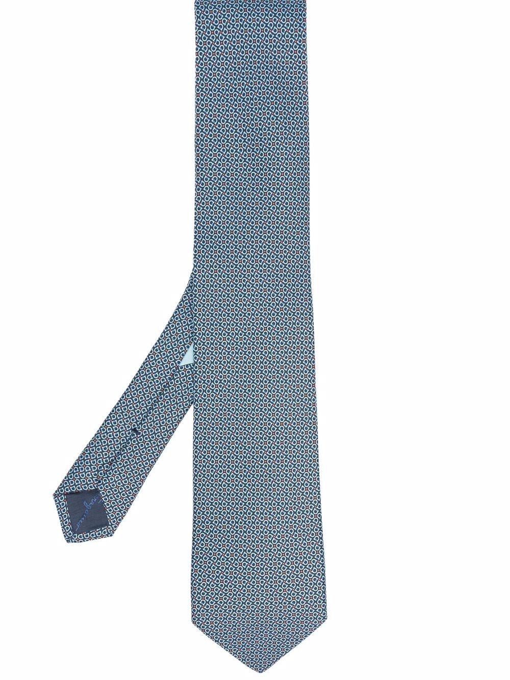 Gancini print tie - 1