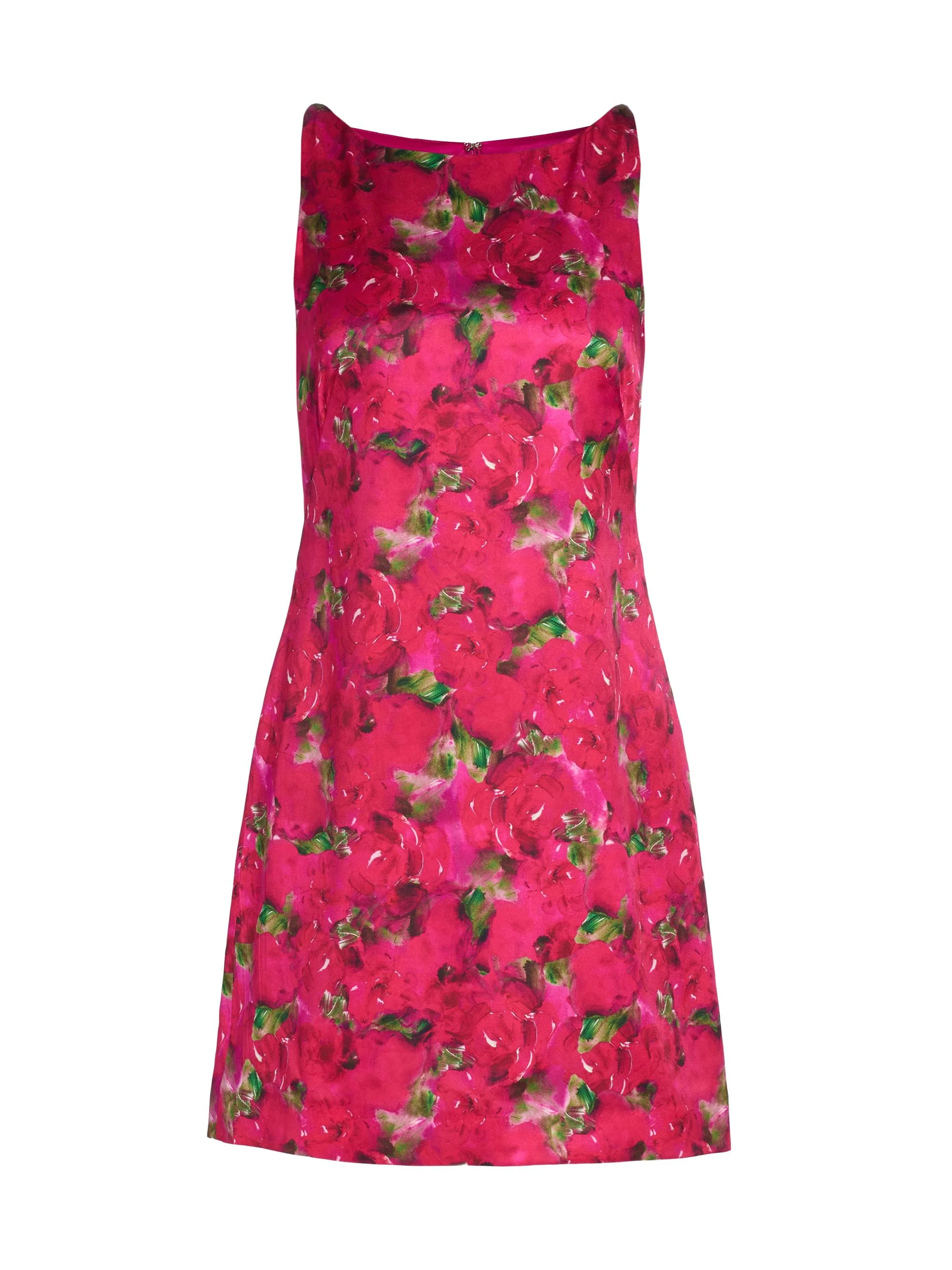 Women's Alba Floral Silk-Blend Minidress - Magenta Rosebud - 1