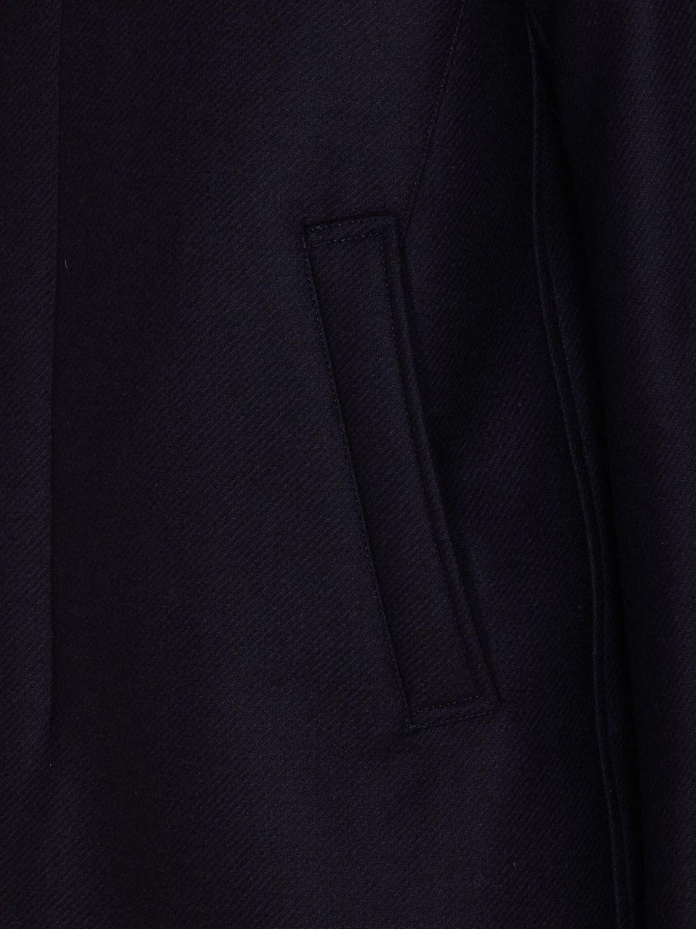 shearling-collar zip-up coat - 4