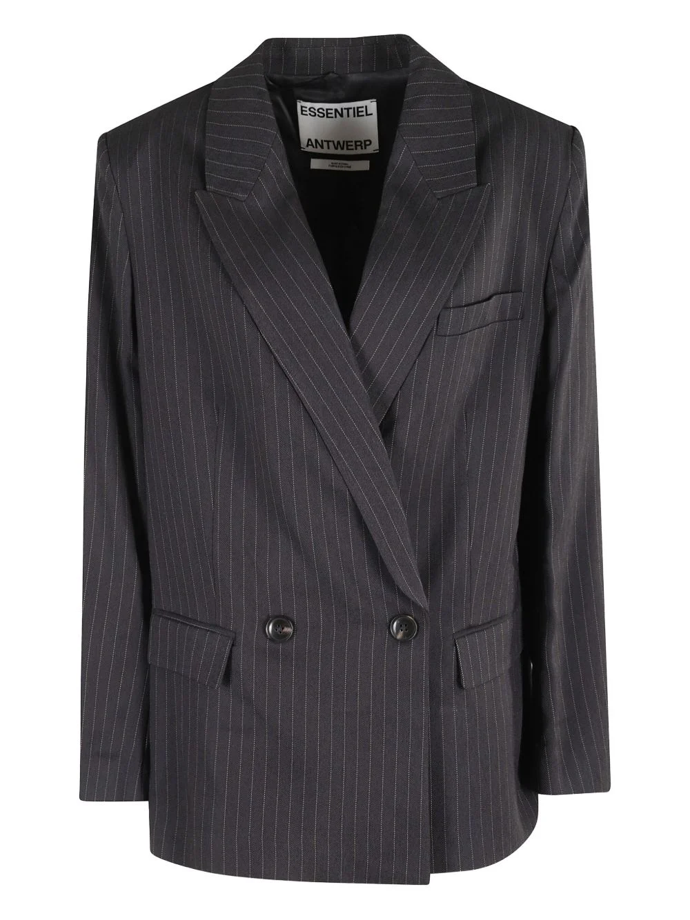 pinstripe double-breasted blazer - 1