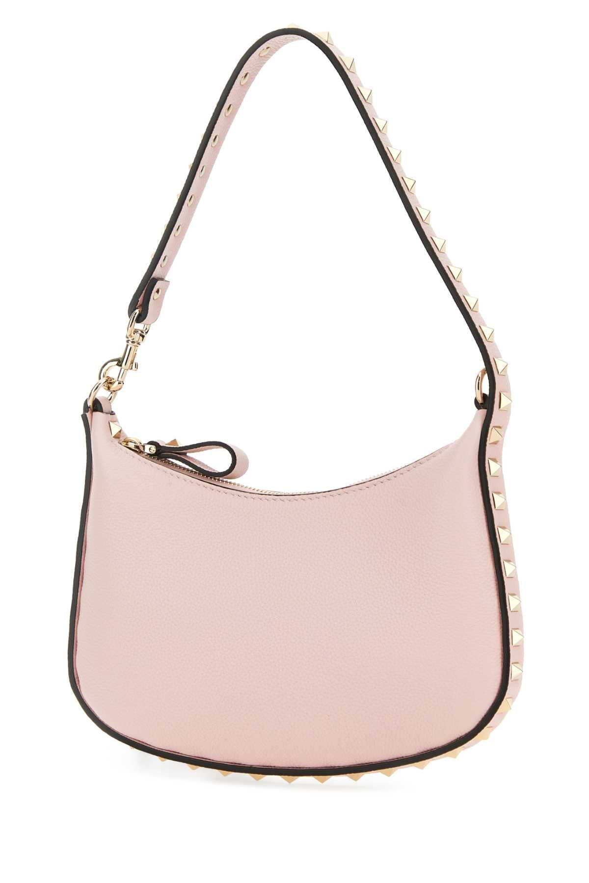 Valentino Garavani Women Light Pink Leather Mini Hobo Rockstud Shoulder Bag - 2