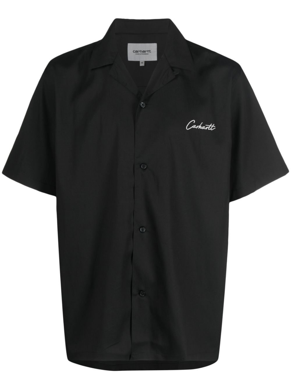 gabardine logo-embroidered shirt - 1