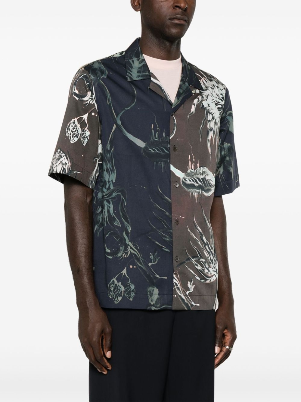 abstract-print shirt - 3