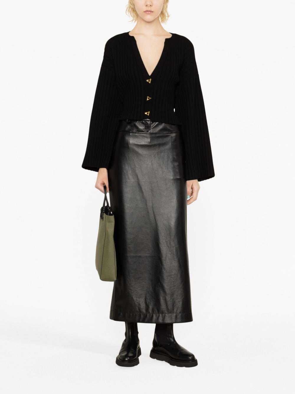 Morrow ribbed-knit cropped cardigan - 2