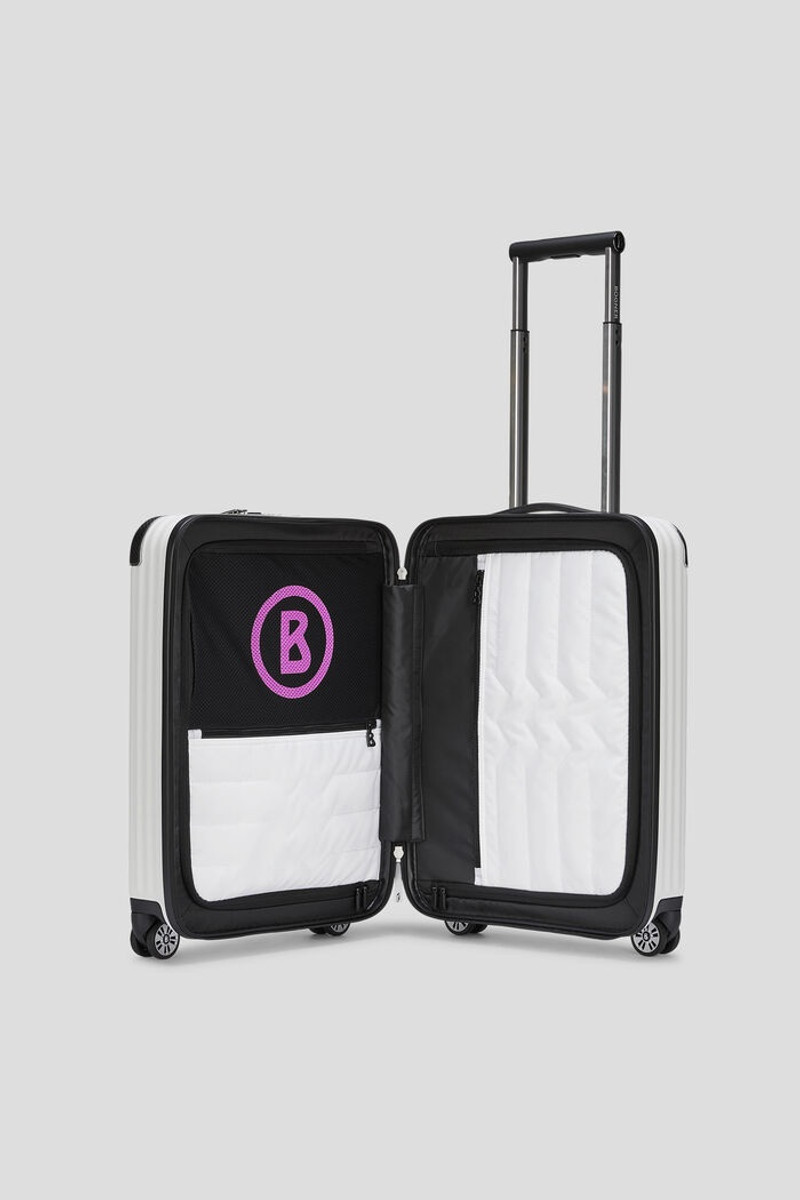 Piz Deluxe Pro small hard shell suitcase in White 5