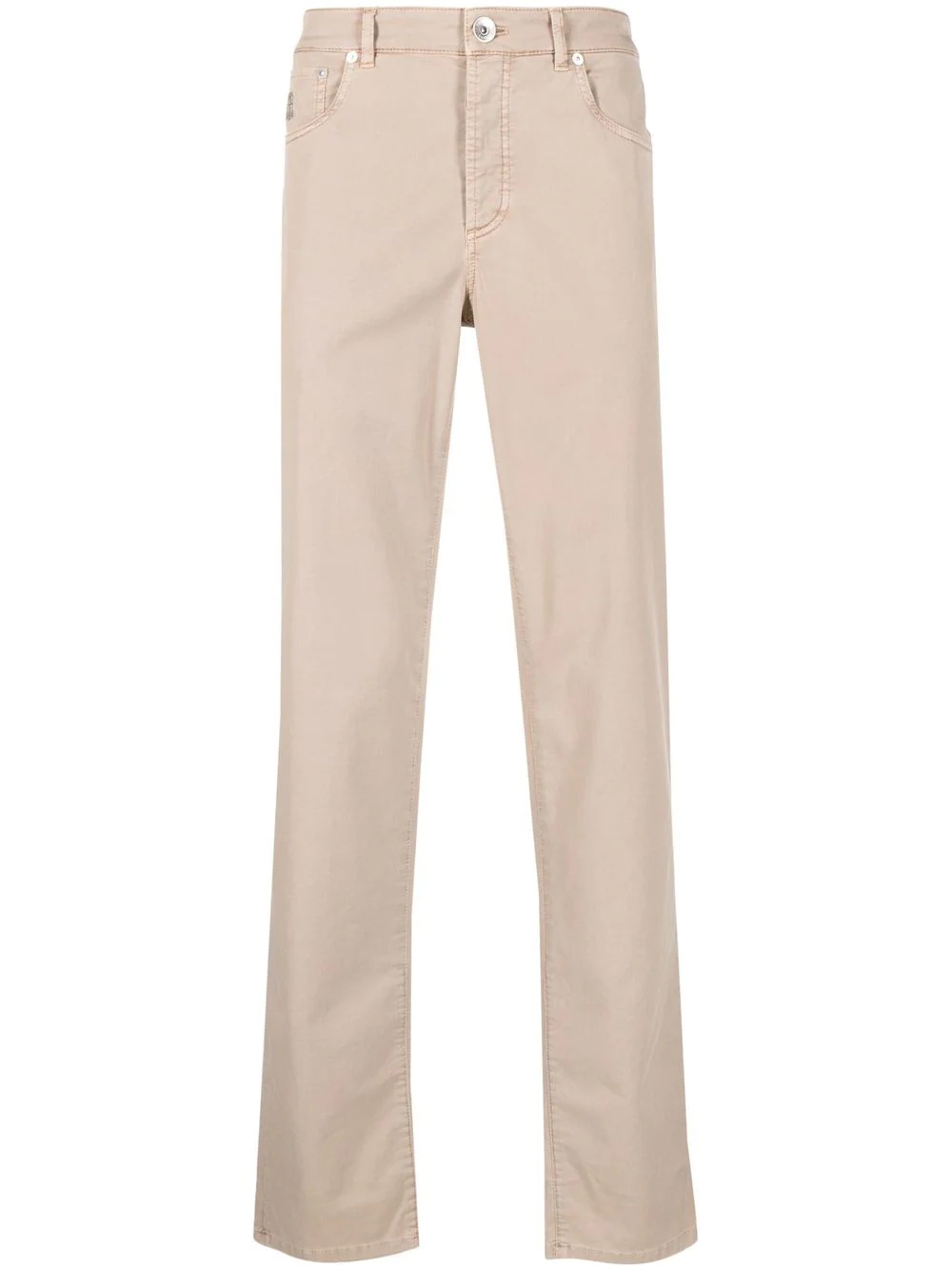 slim-cut chino trousers - 1