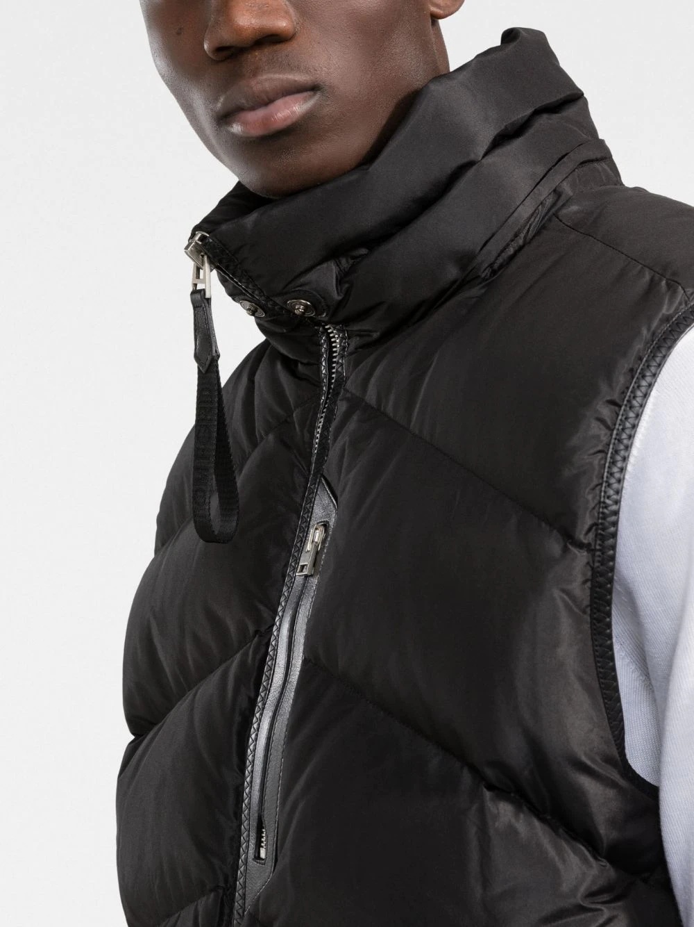 padded hooded down gilet - 5