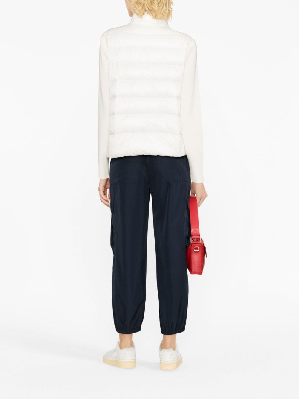 knitted-panel puffer jacket - 4
