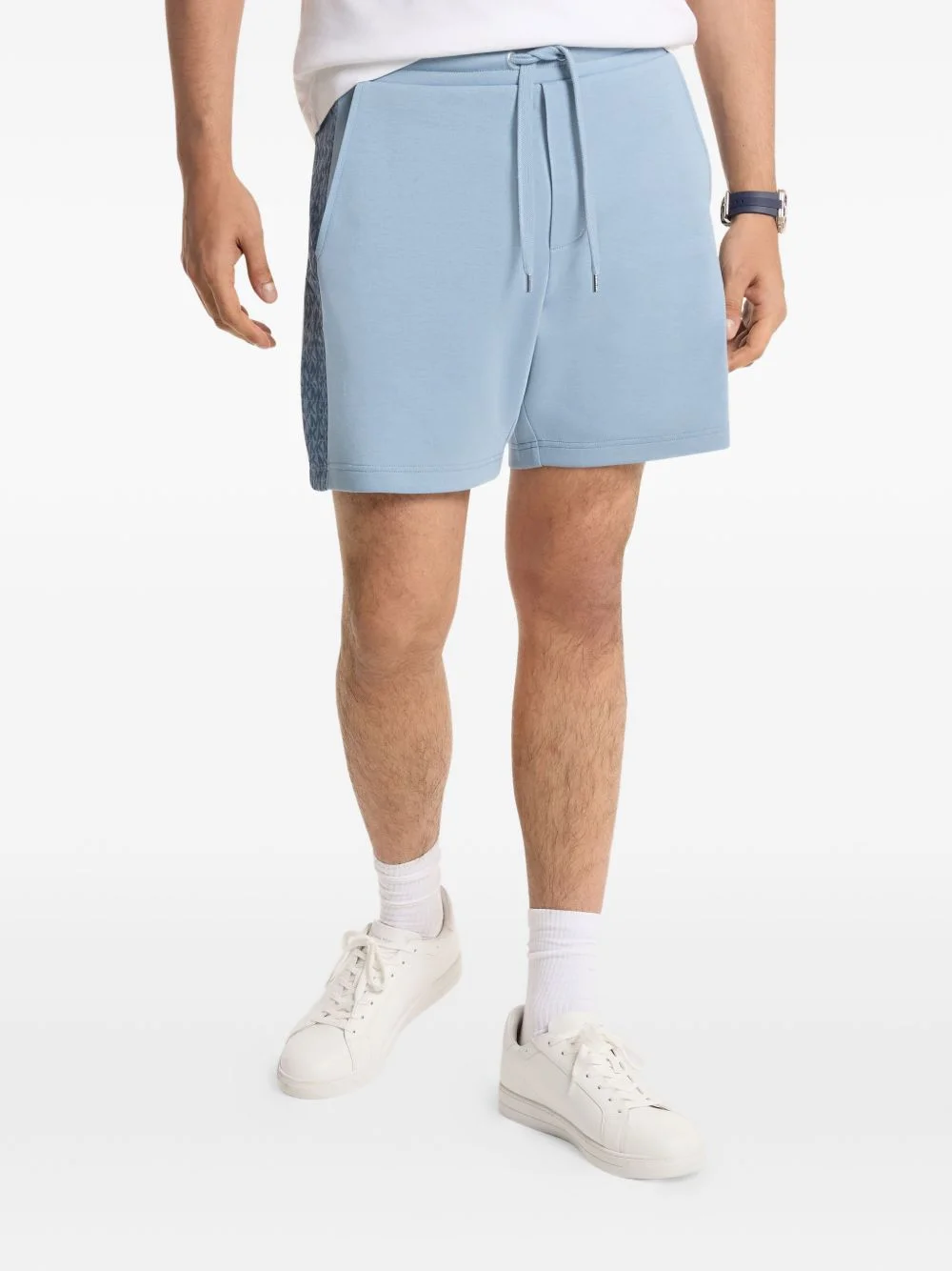 drawstring side-pattern shorts - 1