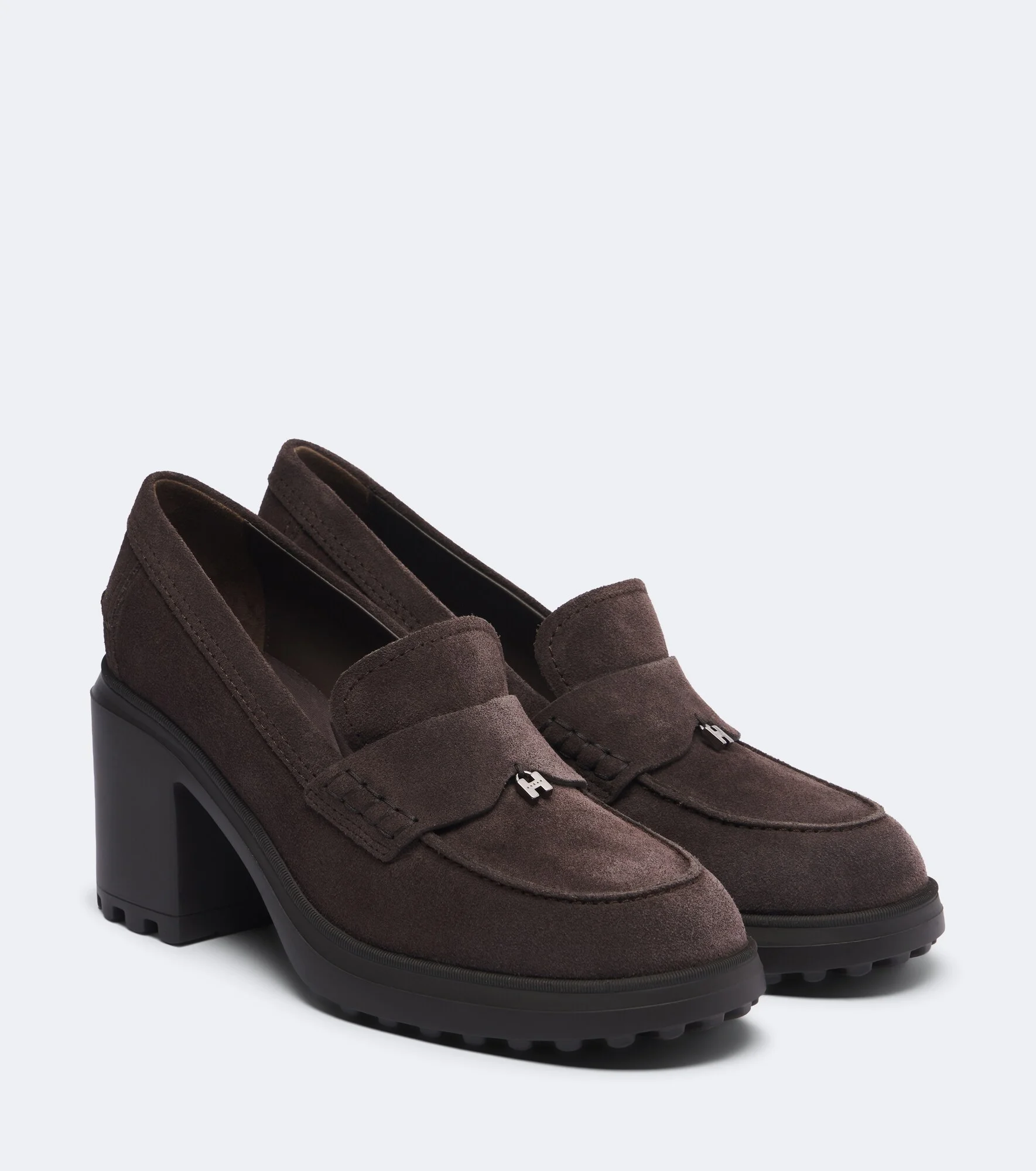 Suede loafer pumps - 1