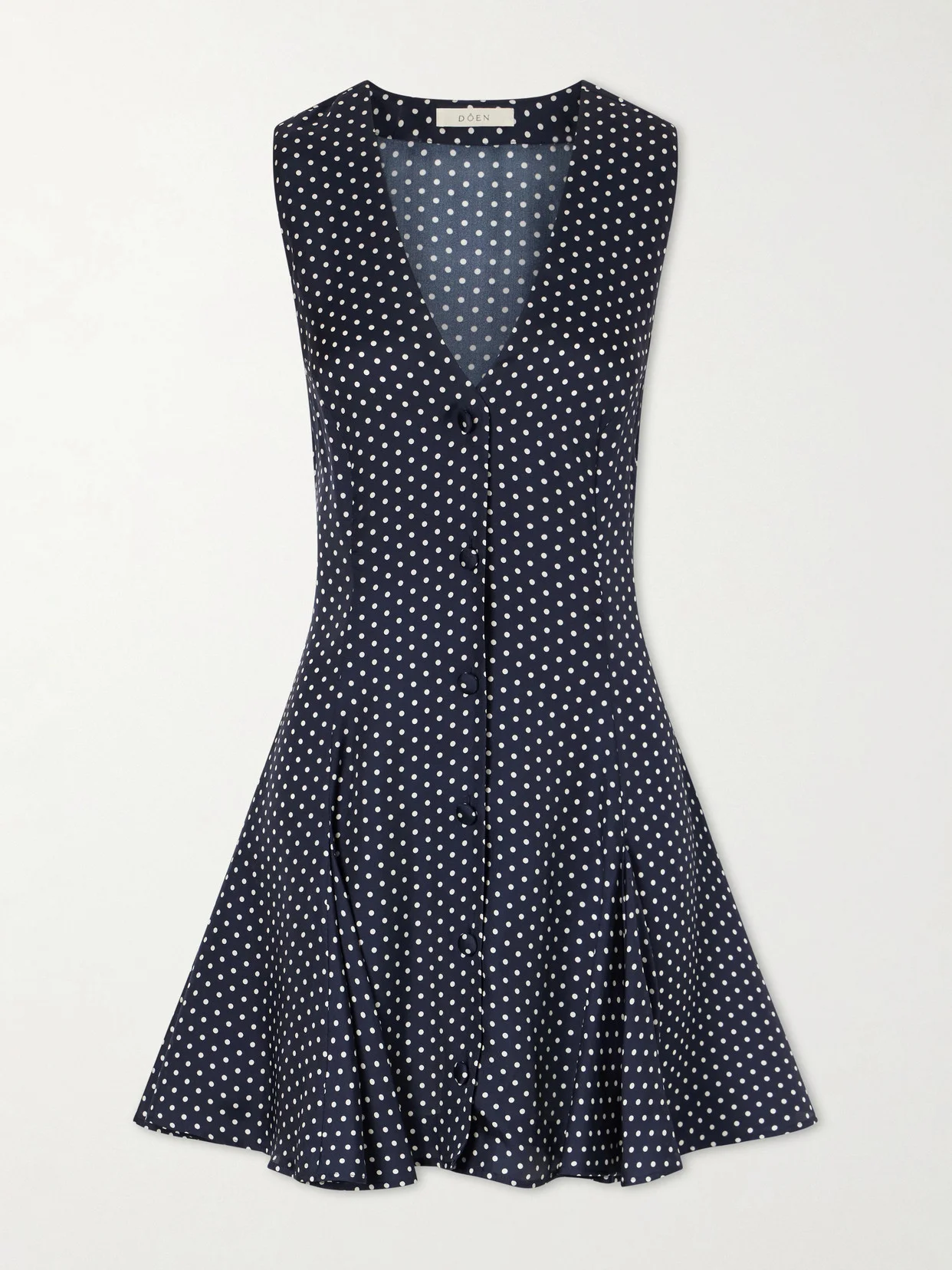 Aubrey Polka-dot Silk-blend Twill Mini Dress - 1