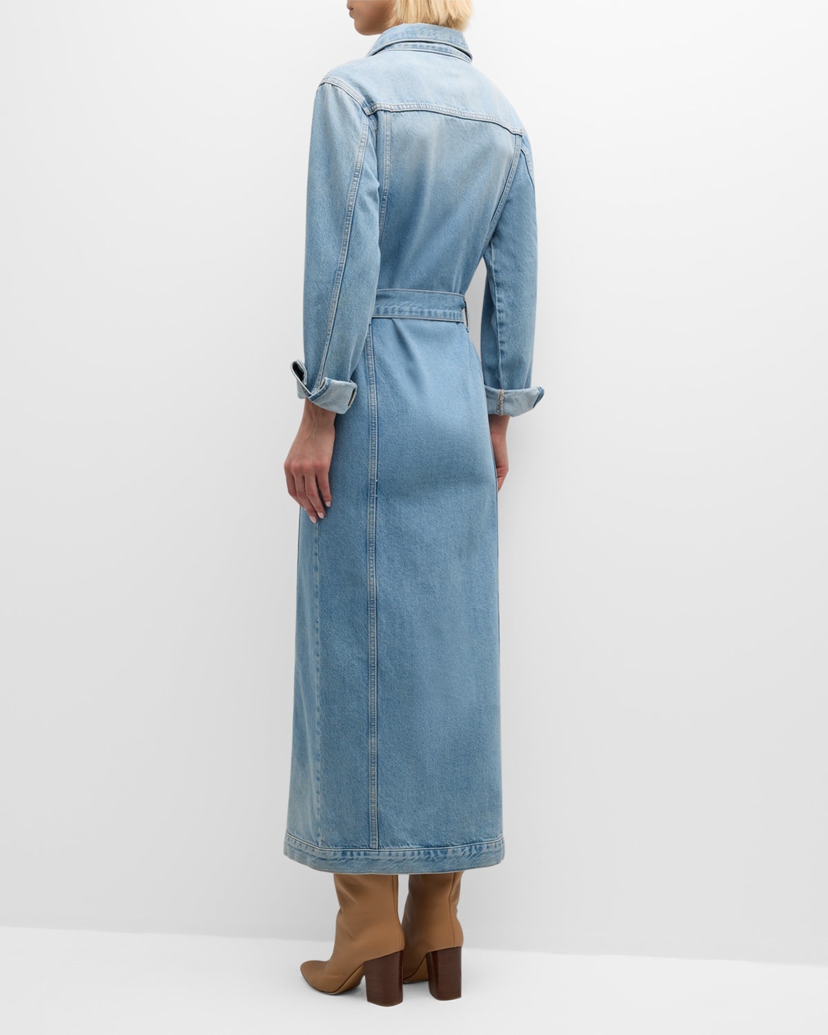 The Overlong Trucker Denim Maxi Dress - 4