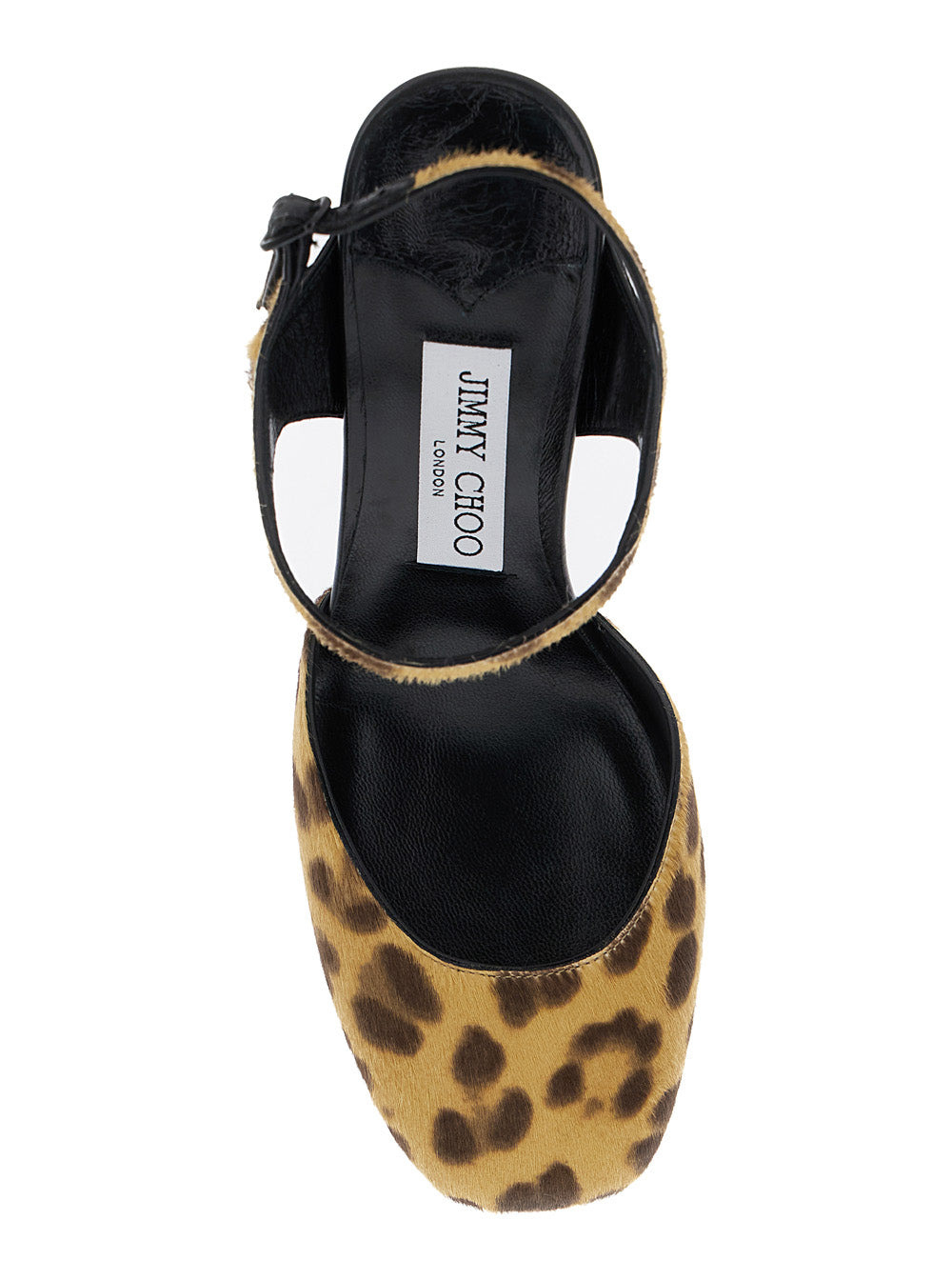 Jimmy Choo Women 'Pixie' Brown Pumps With High Sculpted Heel And All-Over Leopard Print In Tech Fabr - 4