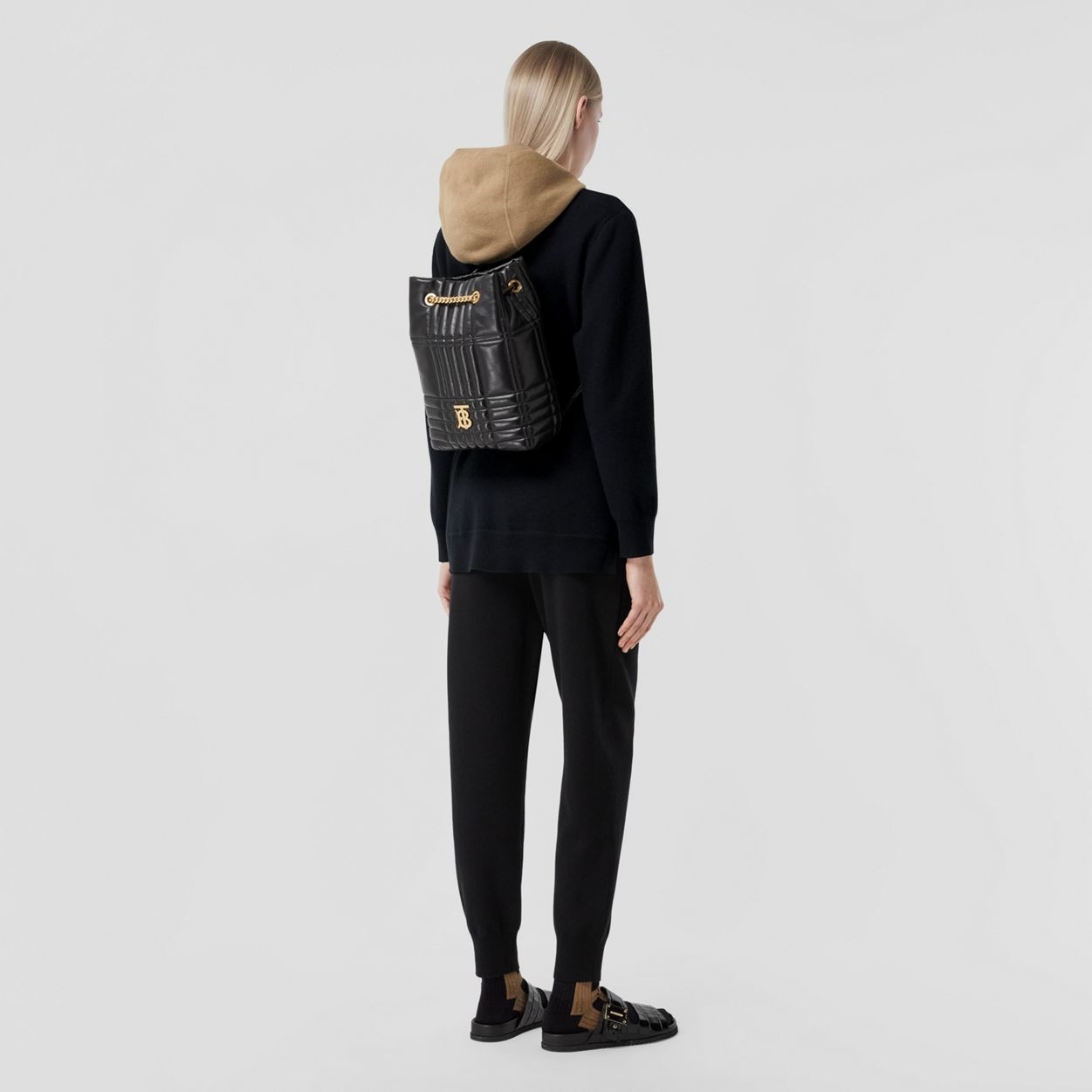 Quilted Leather Medium Lola Backpack - 6