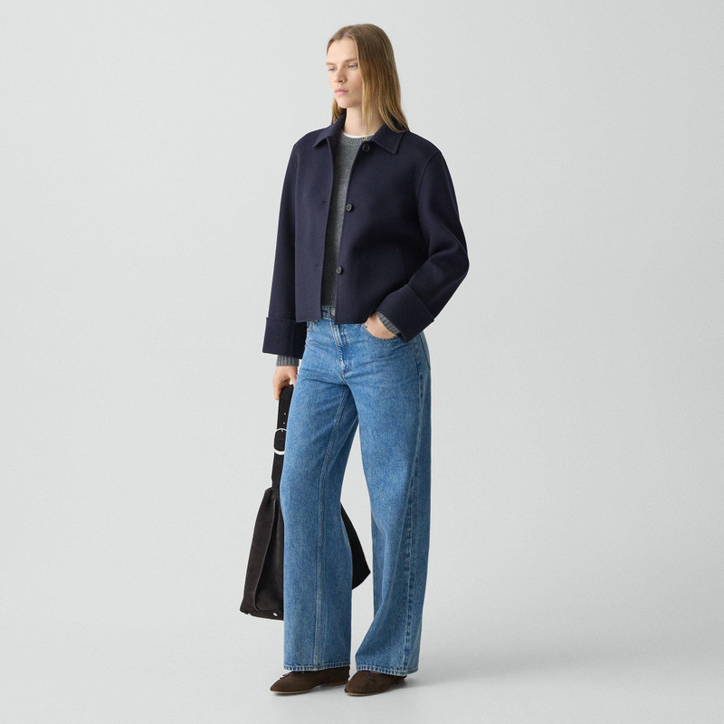 Theory Boxy Cuff Jacket in Double-Face Wool-Cashmere outlook