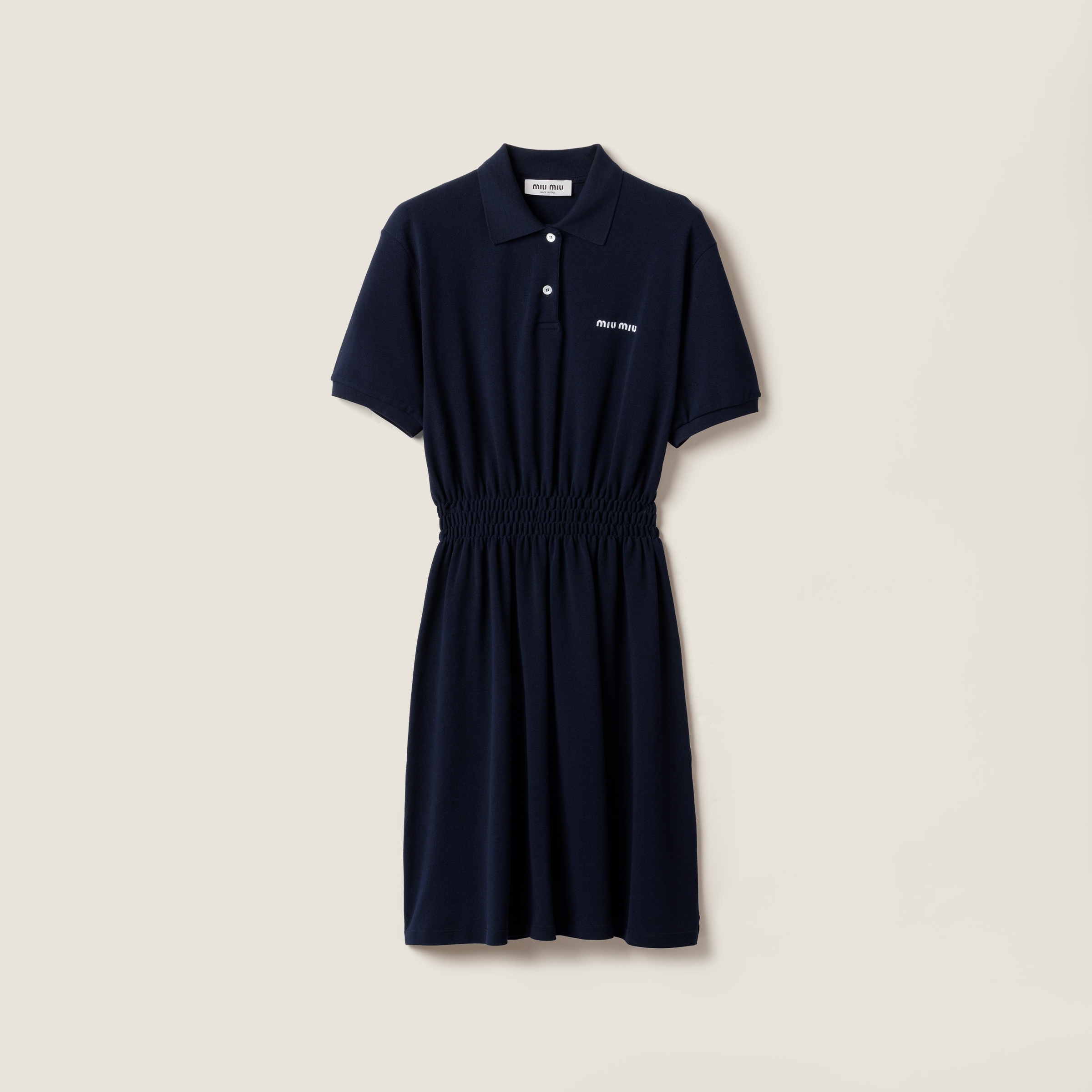 Cotton piqué dress - 1